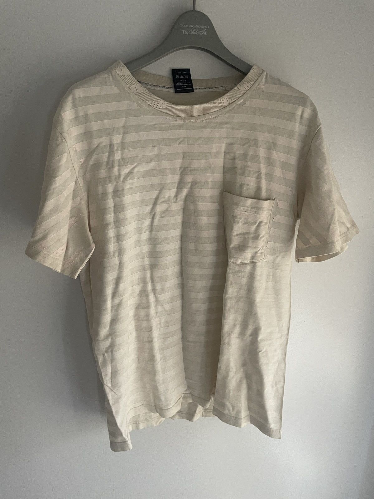 Number (N)ine S/S 2009 Striped Texture T-Shirt Size US M / EU 48-50 / 2 - 1 Thumbnail