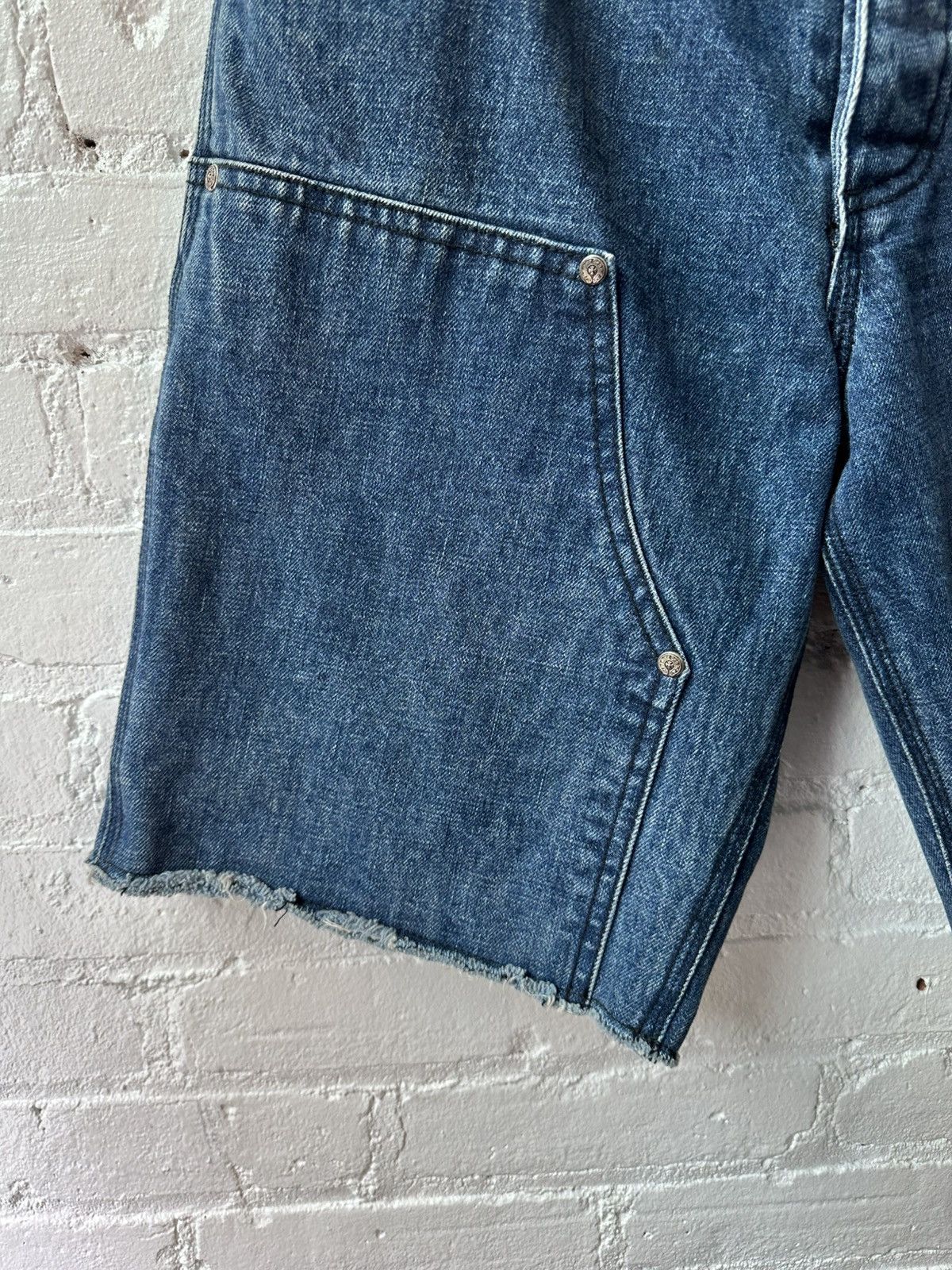 Chrome Hearts Chrome Hearts Double Knee Denim Shorts Size US 29 - 2 Thumbnail