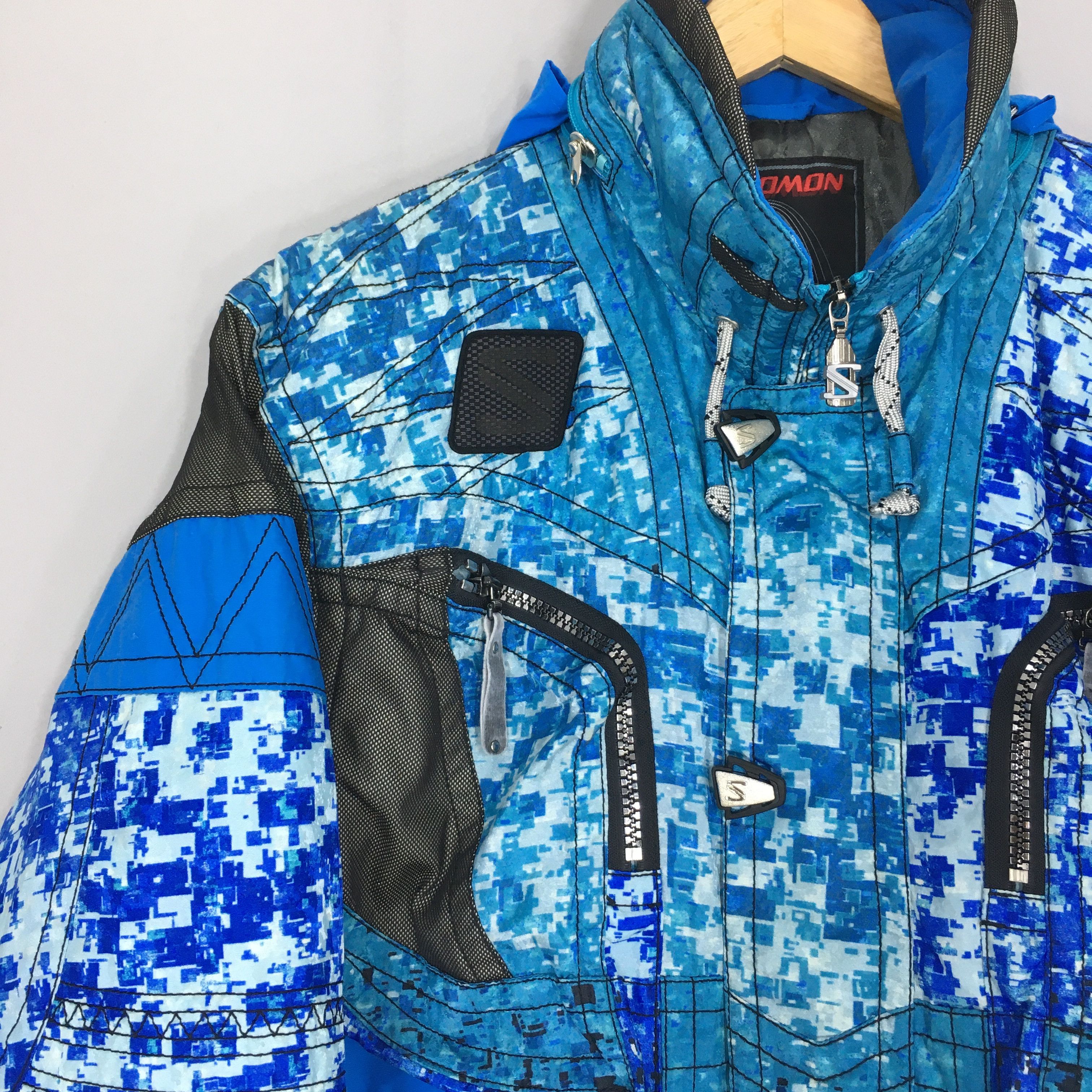 Salomon × Vintage Vintage Salomon Hoodie Ski Wear Bomber Jacket Large Size US L / EU 52-54 / 3 - 2 Thumbnail