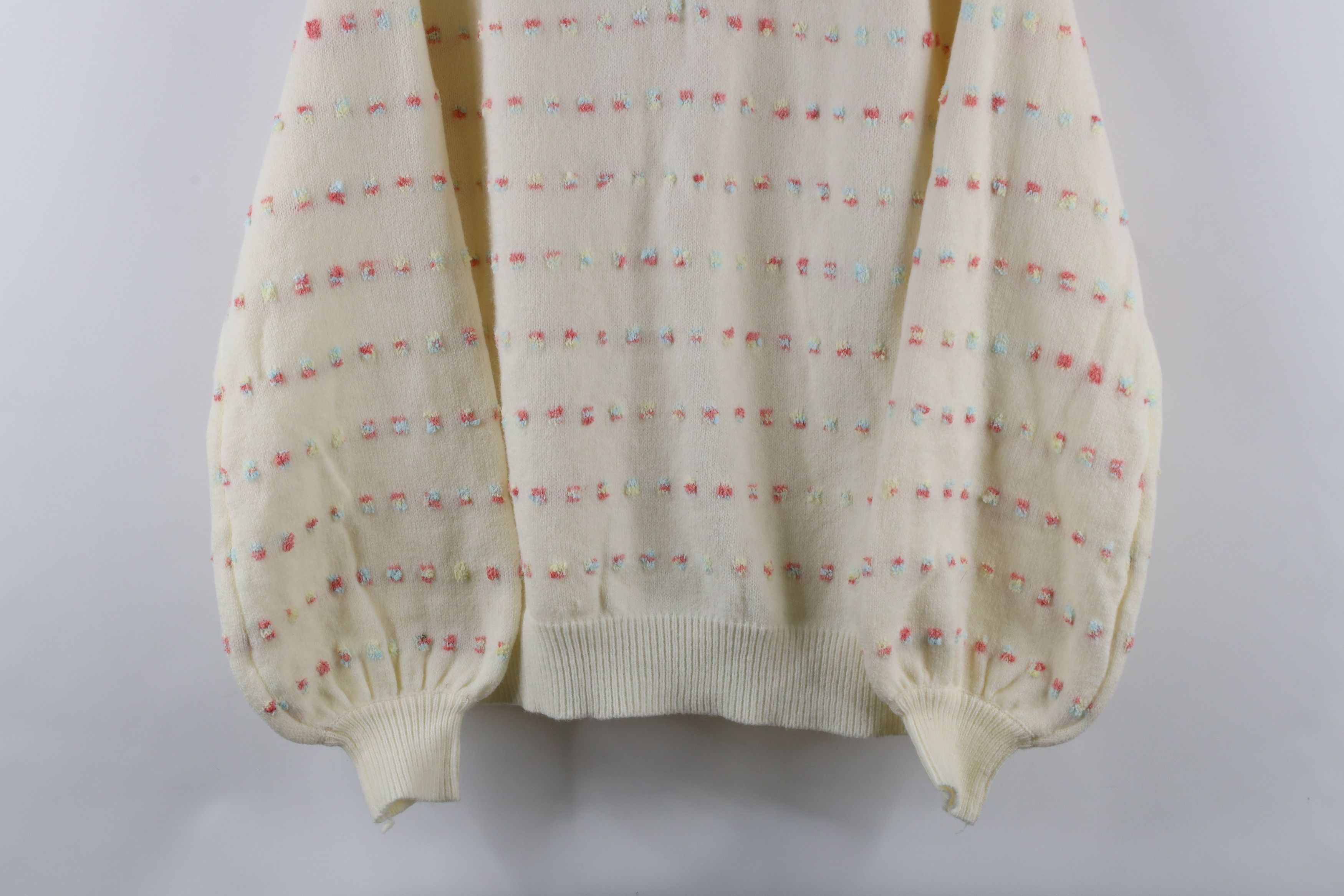 Vintage Vintage 90s Streetwear Knit Flared Sleeve Sweater Pastel Size XL / US 12-14 / IT 48-50 - 3 Thumbnail