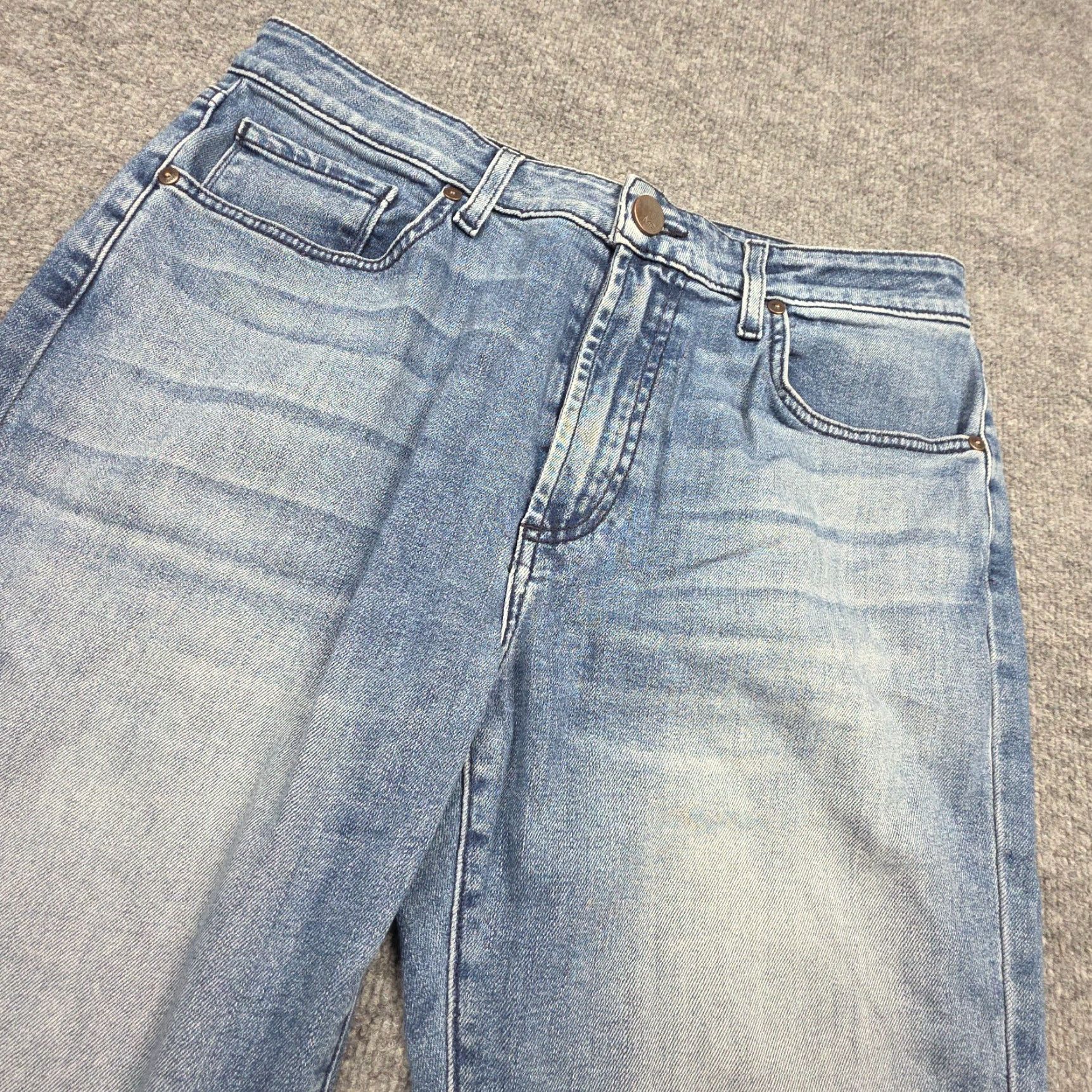 MONFRERE Monfrere Jeans Men 34 Sl im 32 x 30 Blue Florence Wash 1017 Deniro Stretch Jeans Mens Slim Mid 30 Inseam 5-Pocket Denim Zip Button Logo Shirt Size US 32 / EU 48 - 3 Thumbnail