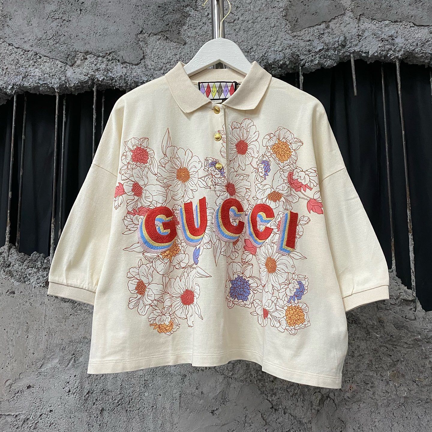 Gucci Gucci Floral Logo Polo Shirt XXS Size XXS / US 00 / IT 34 - 1 Thumbnail