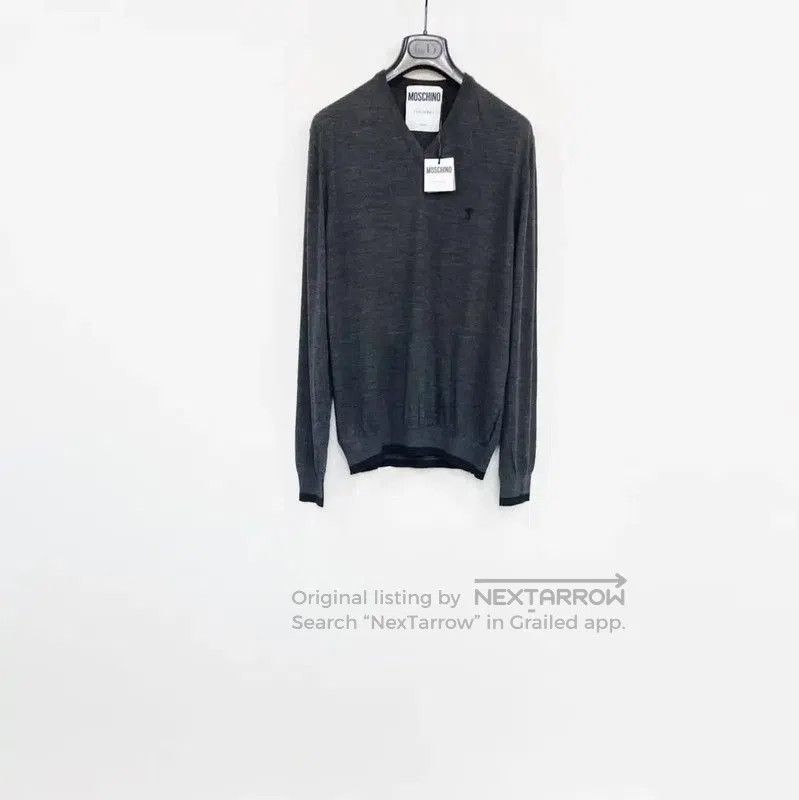 Moschino Moschino Men's Dark Gray Wool Pullover Sweater . Size US S / EU 44-46 / 1 - 1 Thumbnail