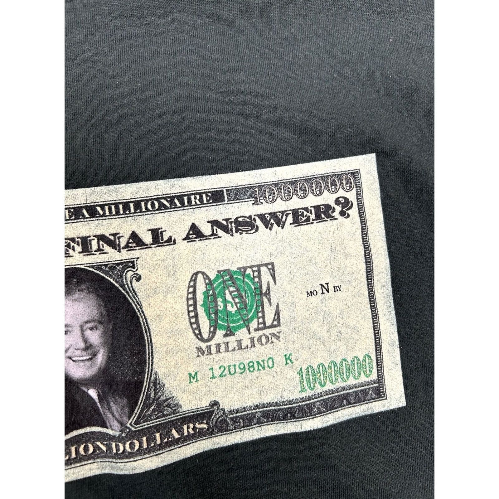 Vintage VINTAGE Who Wants To Be A Millionaire Shirt Regis Philbin XL Green 90s TV Show Promo Tee Size US XL / EU 56 / 4 - 6 Thumbnail