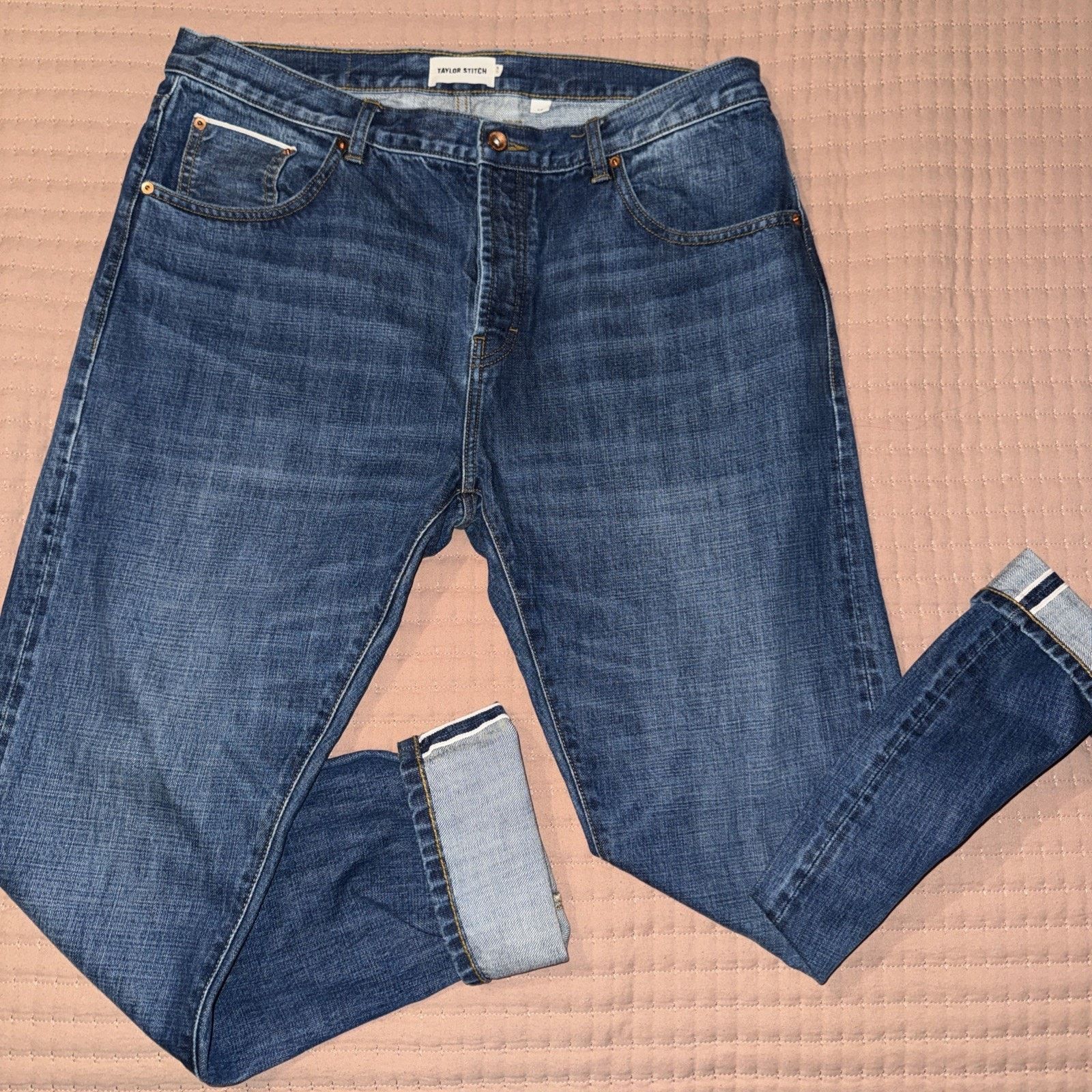 Taylor Stitch Taylor Stitch Selvedge Jeans Men's 36W 31L Straight Denim Size US 36 / EU 52 - 1 Thumbnail