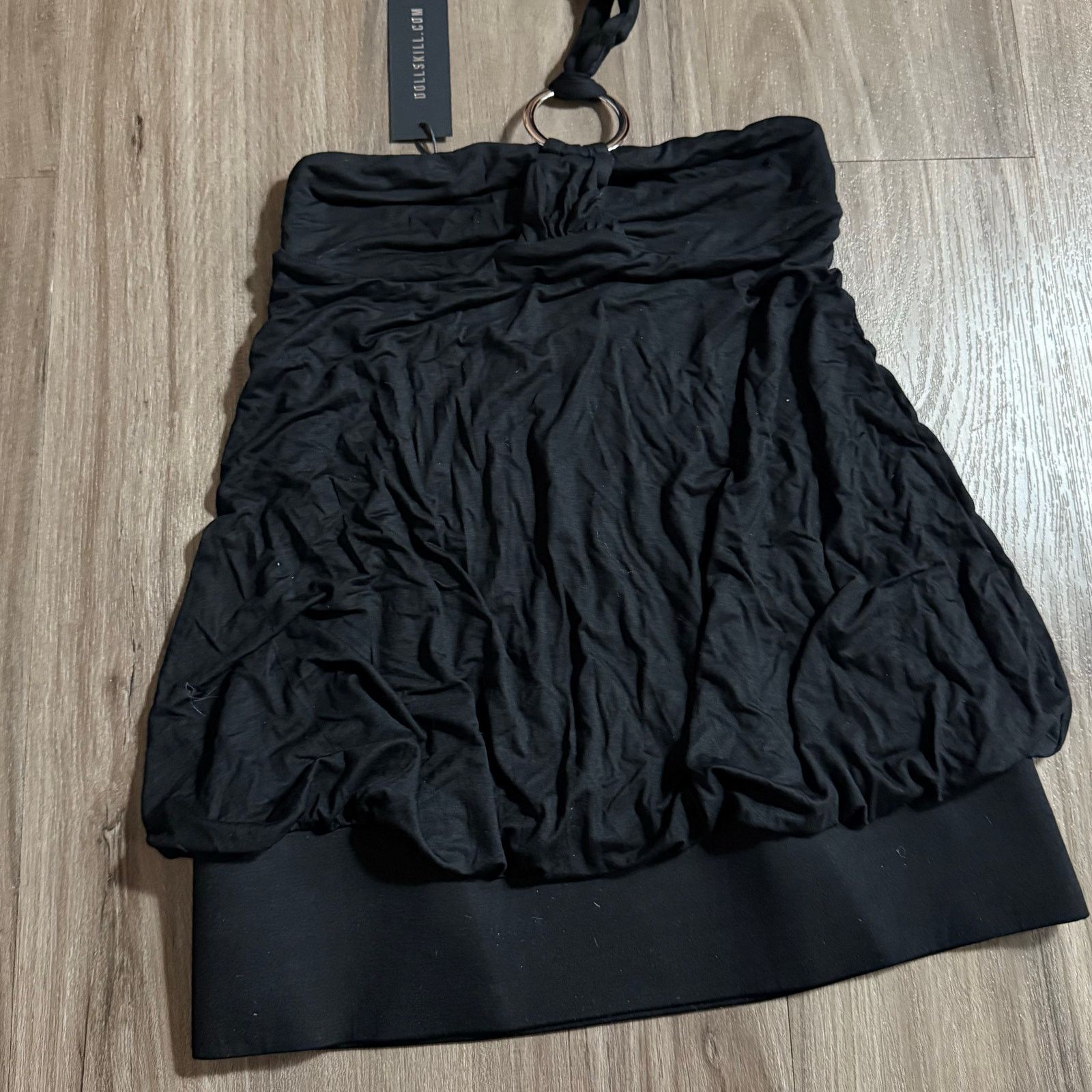 Dolls Kill Y2K Bubble Mini Dress black Size S / US 4 / IT 40 - 2 Thumbnail