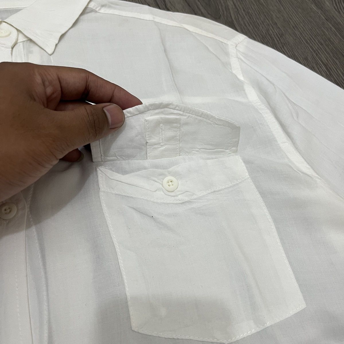 GOA G.O.A - Mesh White Shirt Button Up Ifsix Lgb Style Size US XL / EU 56 / 4 - 4 Thumbnail