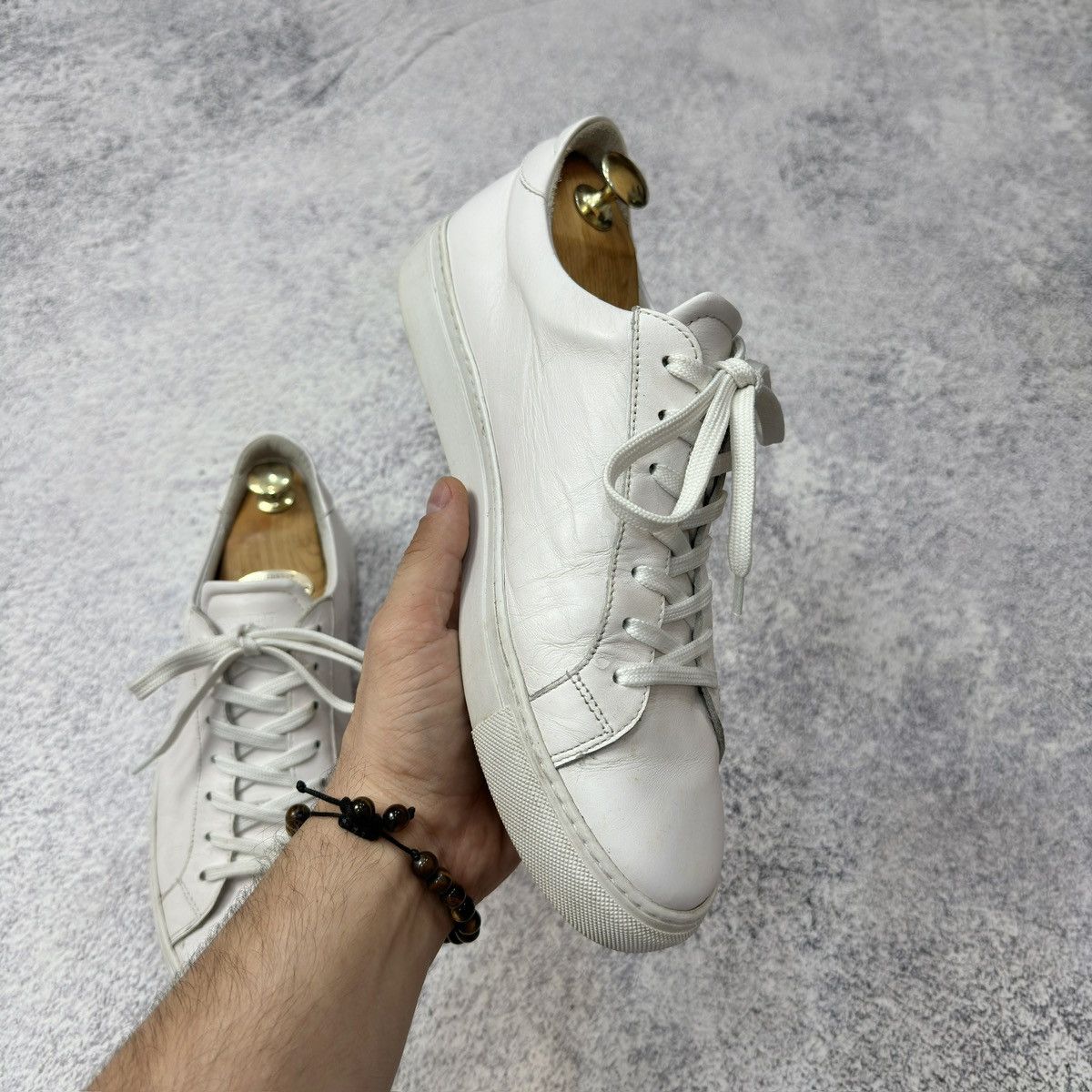 Designer × Garment Project Garment Project White Leather US9 UK8 EU42 27cm Size US 9 / EU 42 - 5 Thumbnail