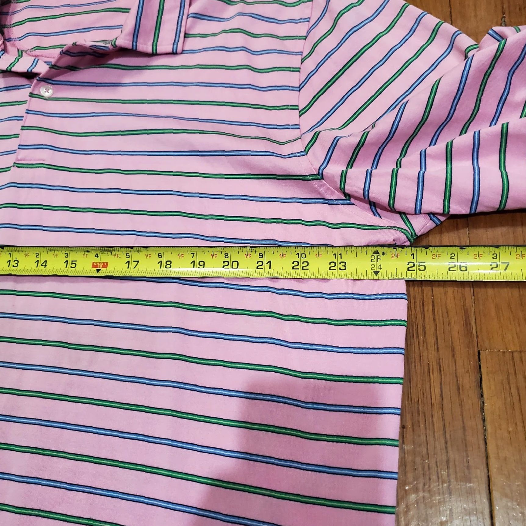 Vintage Fairway & Greene Polo Shirt Mens XL Pink Striped Doral Golf Pureformance Top Size US XL / EU 56 / 4 - 6 Thumbnail