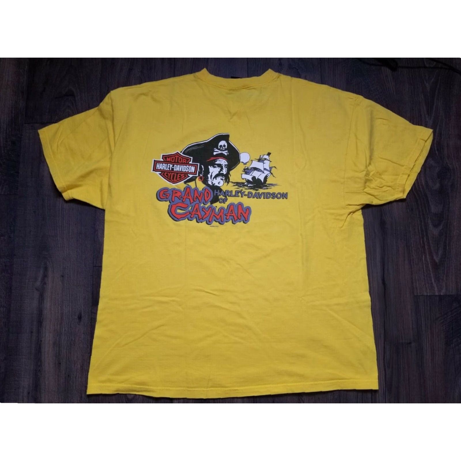 Harley Davidson VINTAGE Harley Davidson T-Shirt Men 2XL Cotton Crew Neck Graphic Tee Cayman Islands Pirate Style Size US XXL / EU 58 / 5 - 2 Thumbnail