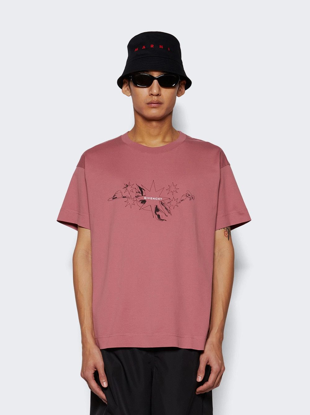 Givenchy o1w1db10426 Boxy Short Sleeve T-Shirt in Pink Size US M / EU 48-50 / 2 - 3 Thumbnail