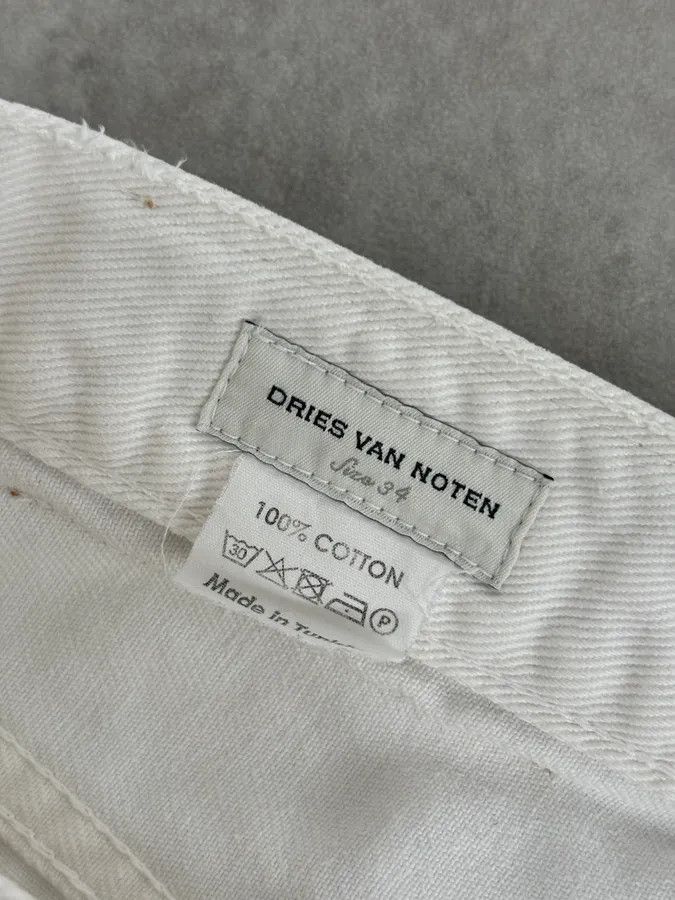 Dries Van Noten Dries Van Noten White Minimalist Denim Jeans Size US 32 / EU 48 - 11 Thumbnail