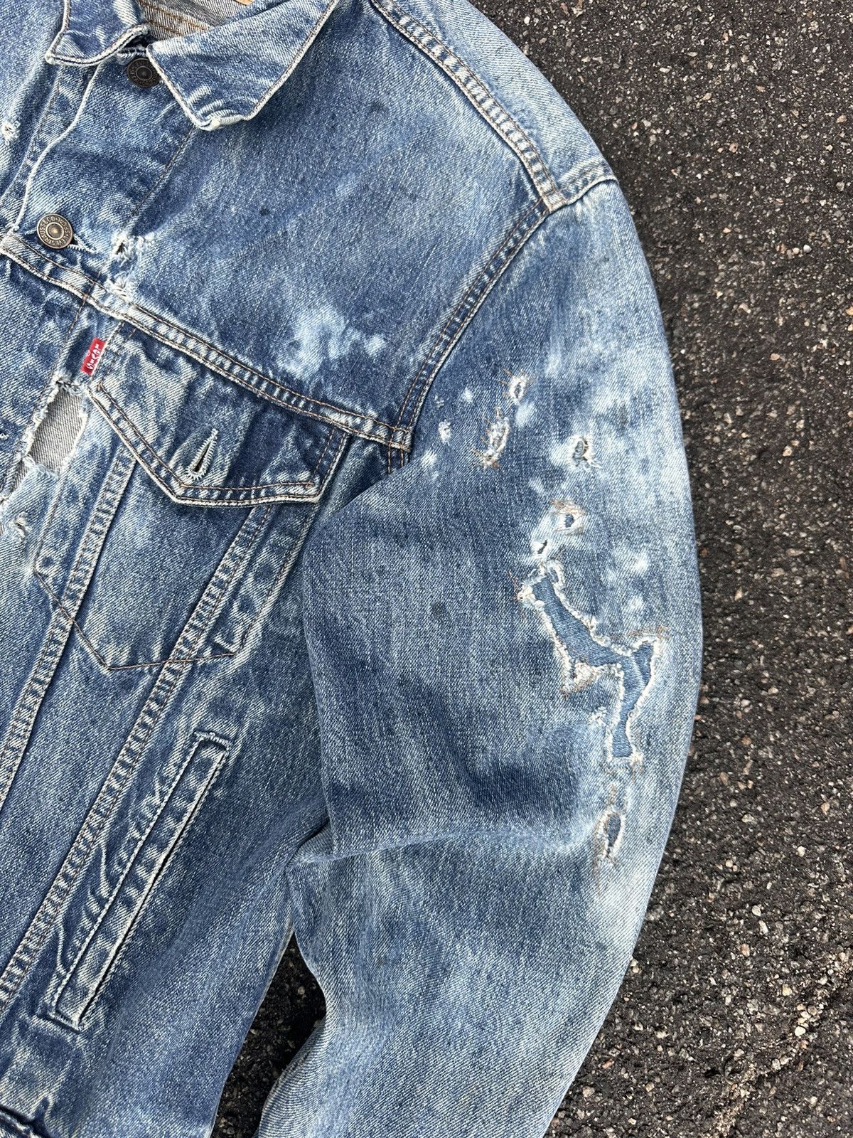 Levi's Vintage Clothing Vintage Levis Denim jacket VERY RARE!!! Jeans USA distressed Size US L / EU 52-54 / 3 - 5 Thumbnail
