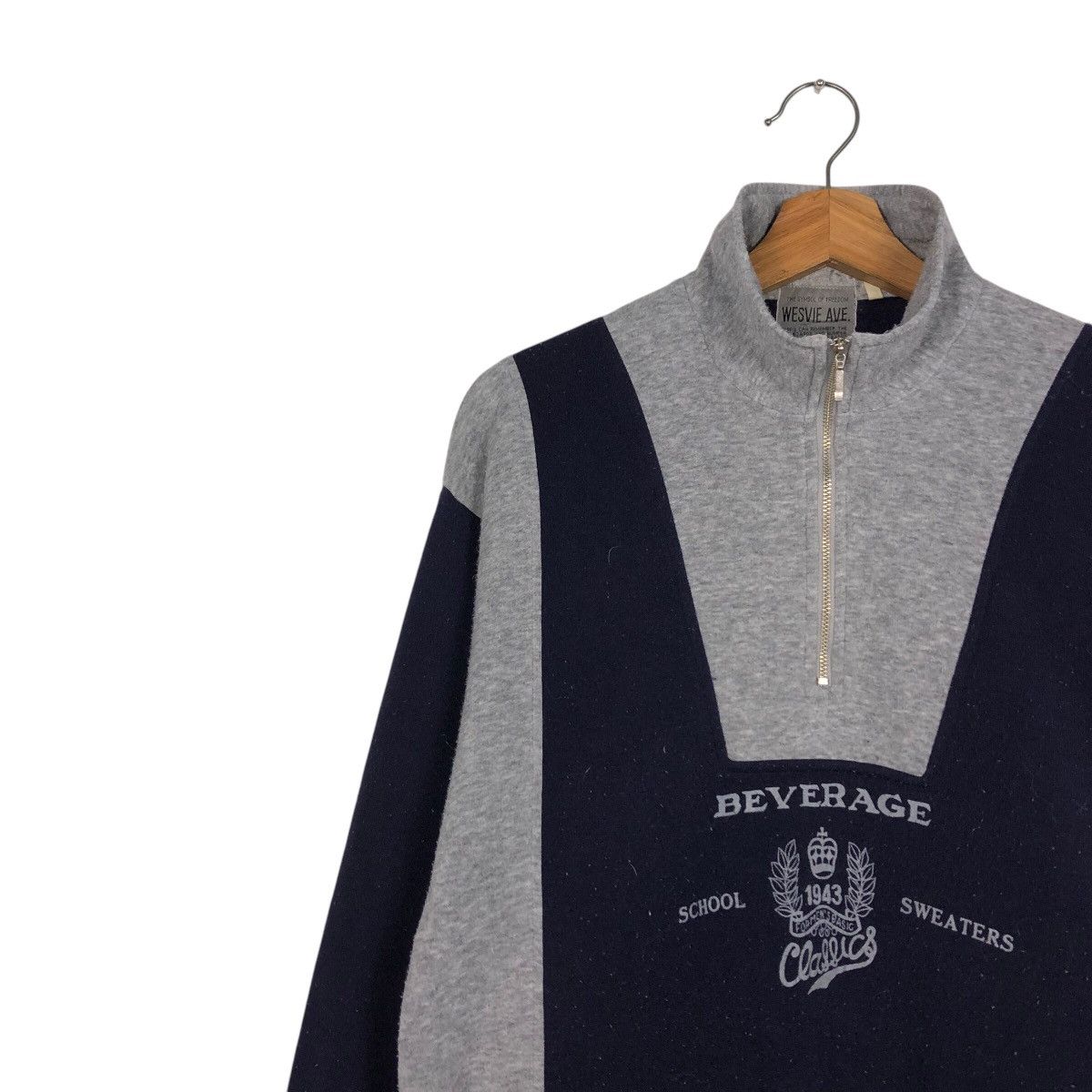 Japanese Brand × Vintage 📌Vintage Half Zipper Sweatshirt Beverage Big Logo Size US M / EU 48-50 / 2 - 8 Thumbnail