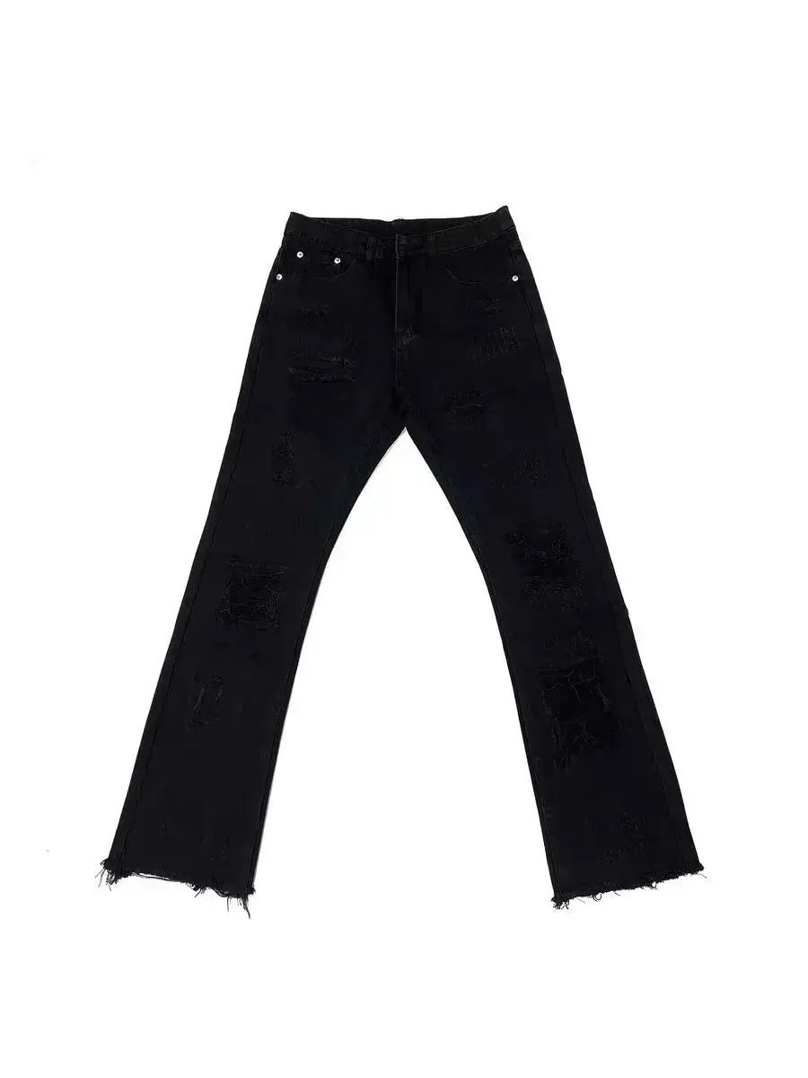 Japanese Brand High Street Vintage Y2K Black Micro Flare Jeans Size US 32 / EU 48 - 6 Thumbnail