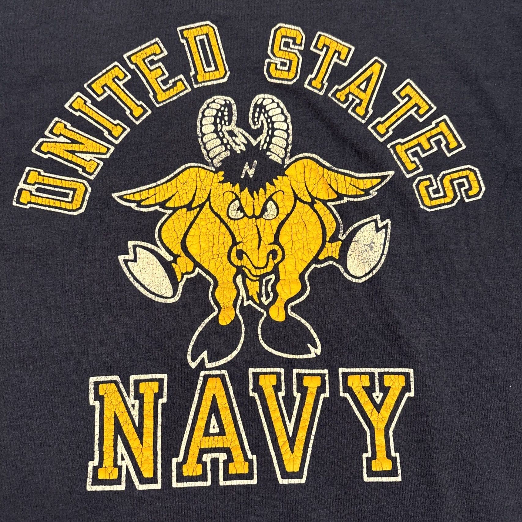 Vintage VINTAGE United States Navy Spell Out Bill The Goat T Shirt Size L Blue Single Stitch Men Shirt Size US L / EU 52-54 / 3 - 2 Thumbnail