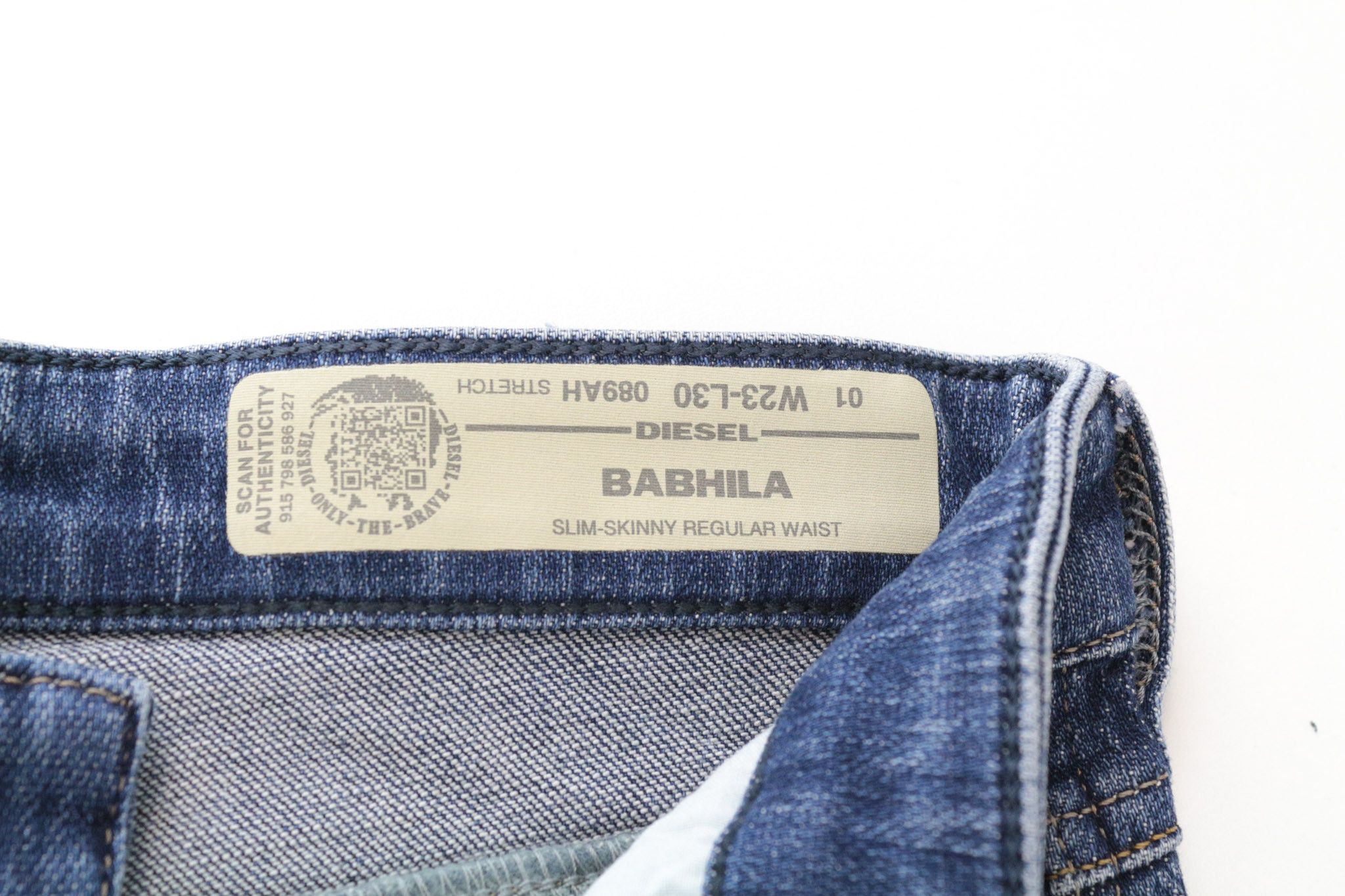Diesel BABHILA 089AH W32/L30 Blue Stretch Jeans 69371 Size 32" / US 10 / IT 46 - 6 Thumbnail