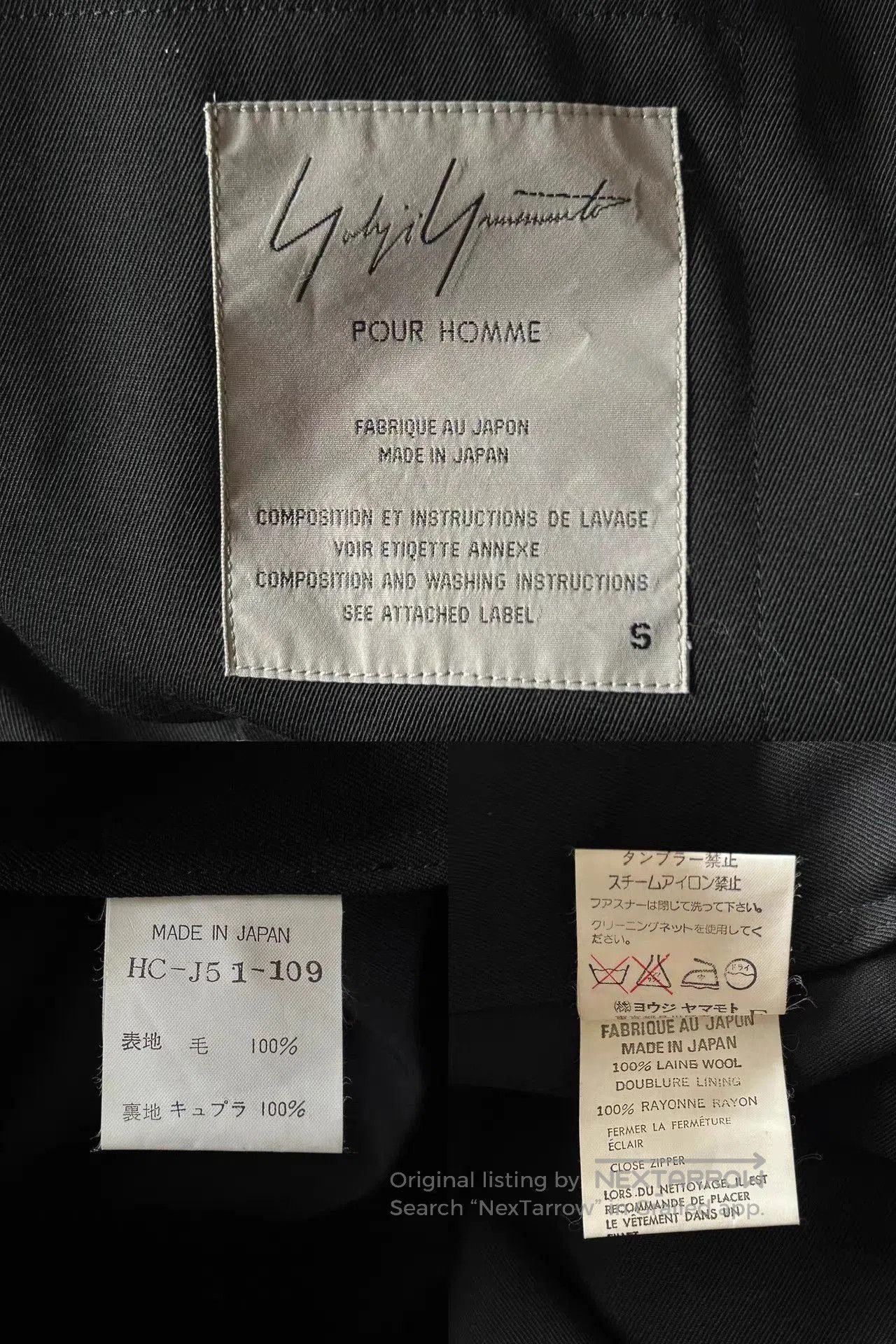 Yohji Yamamoto Black Button. Size US S / EU 44-46 / 1 - 7 Thumbnail