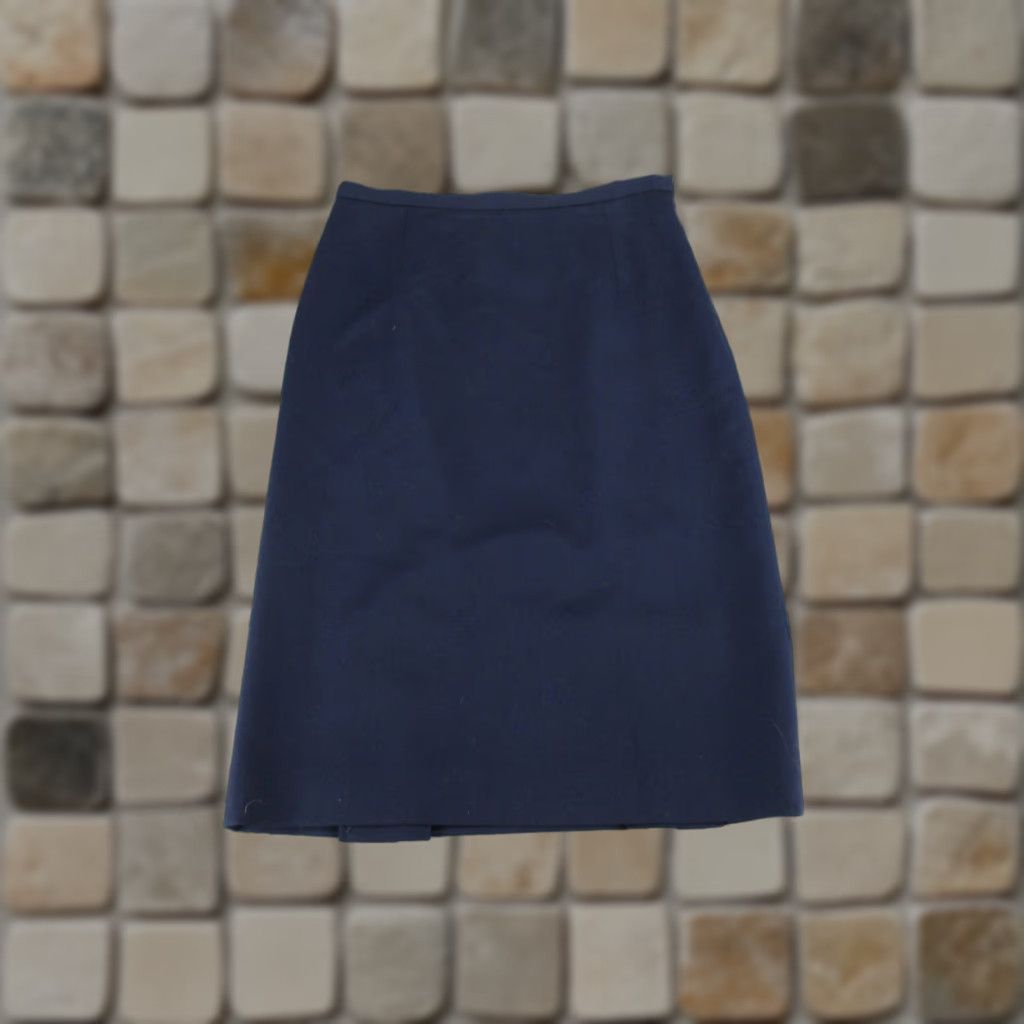 Pendleton Pendleton Skirt Womens 2 Petite Navy Blue Virgin Wool Midi Zipper Size 26" / US 2 / IT 38 - 1 Thumbnail