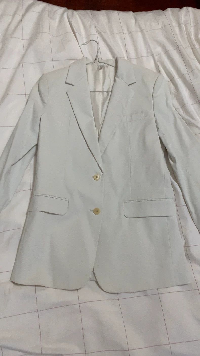 Helmut Lang HELMUT LANG size4 White small suit jacket Size M / US 6-8 / IT 42-44 - 1 Thumbnail