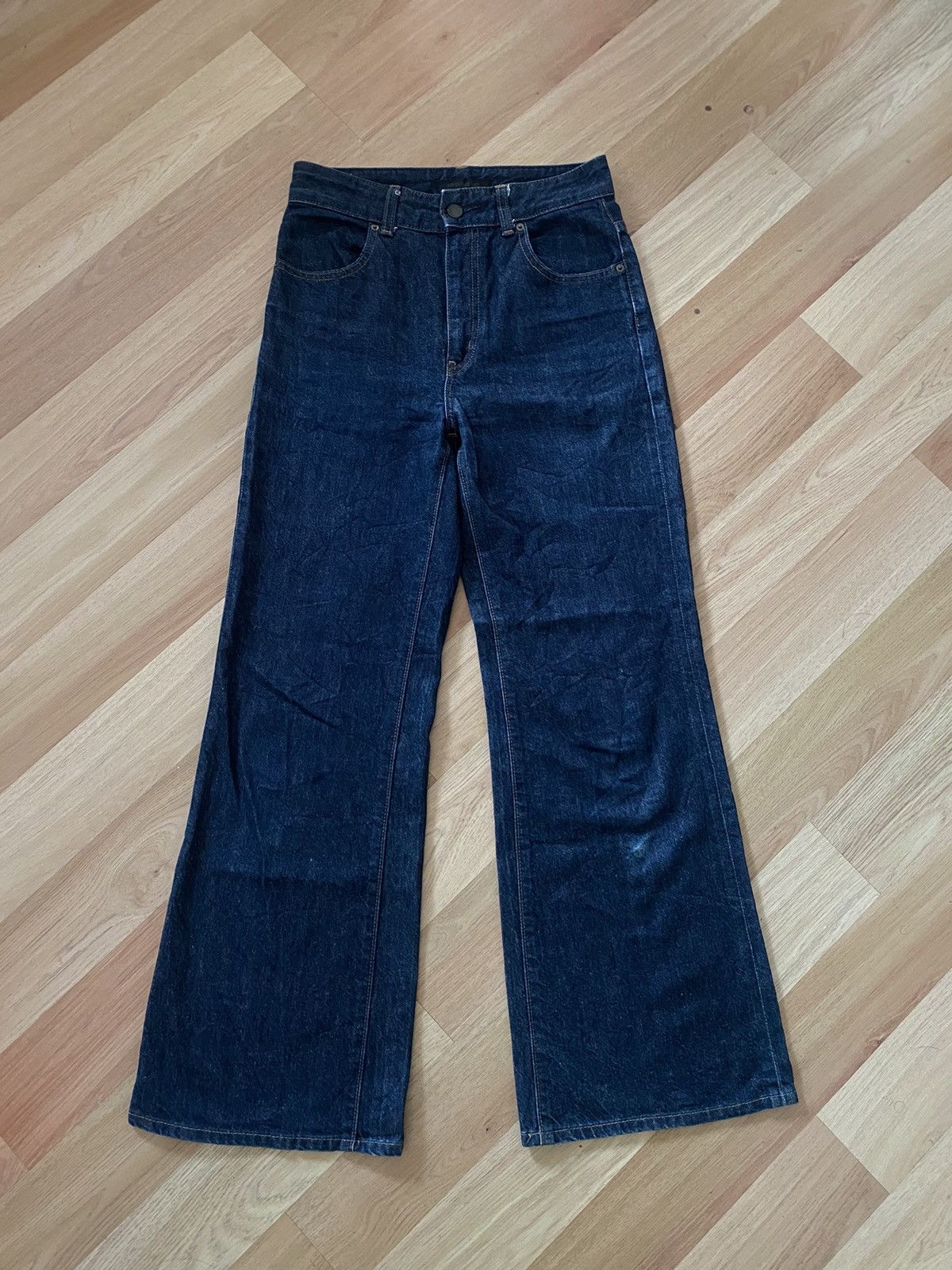 Japanese Brand × Uniqlo × Vintage Uniqlo Flare Bootcut Wide Leg Jeans Size US 29 - 1 Thumbnail