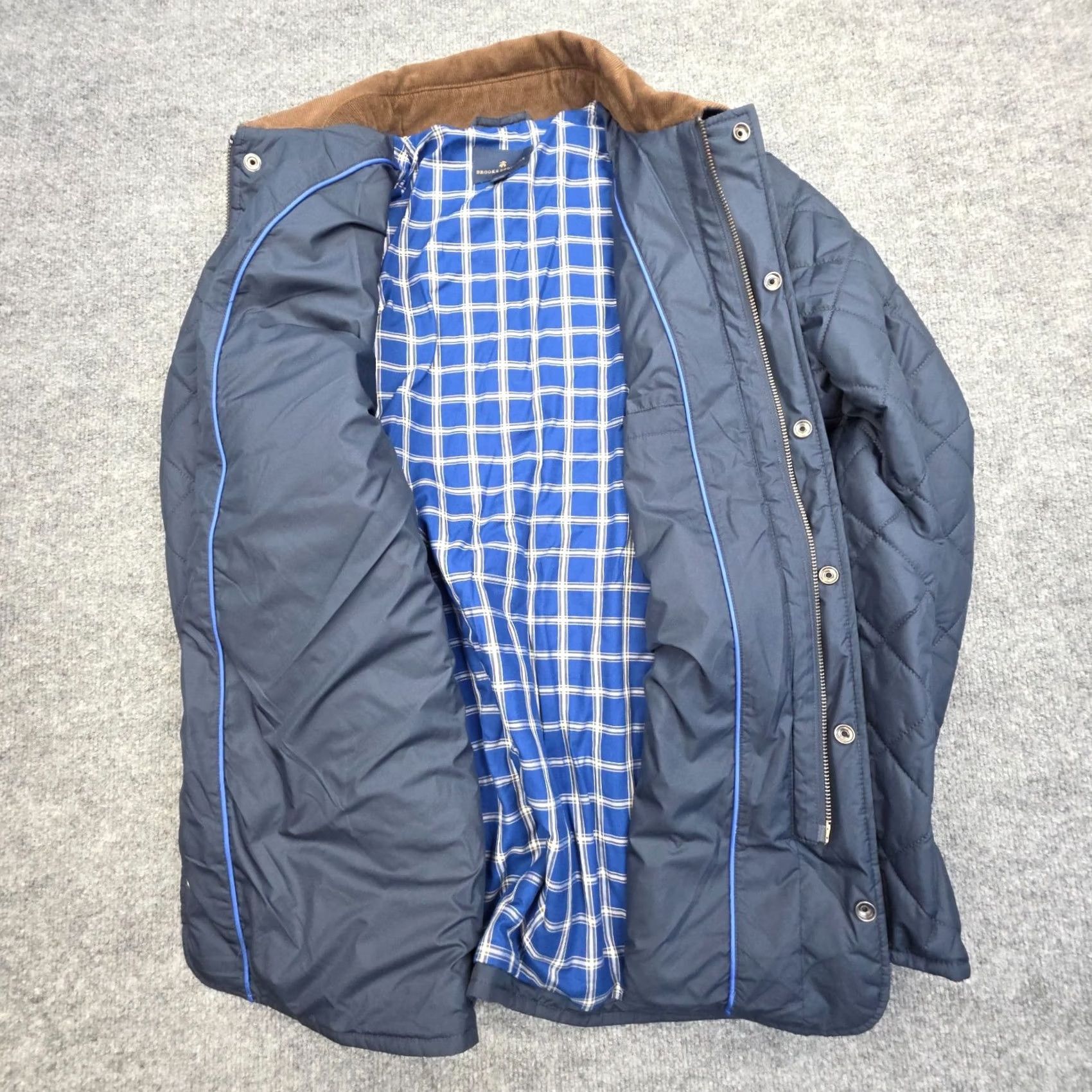Brooks Brothers Brooks Brothers Coat Quilted Theremore Paddock Diamond Zip Lined Mens M Navy Size US M / EU 48-50 / 2 - 3 Thumbnail