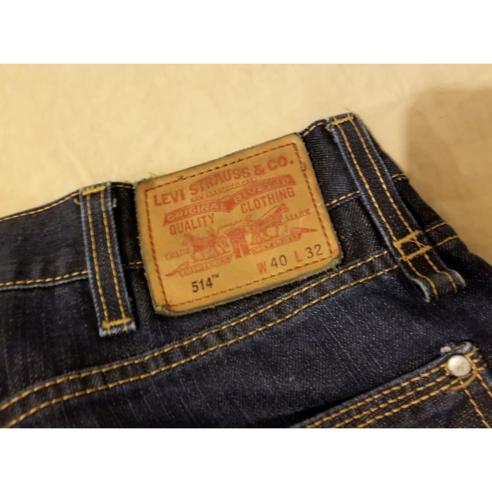 Levi's Mens Levis Jeans 40x32 Slim Straight Blue Denim Pants Size US 40 / EU 56 - 3 Thumbnail