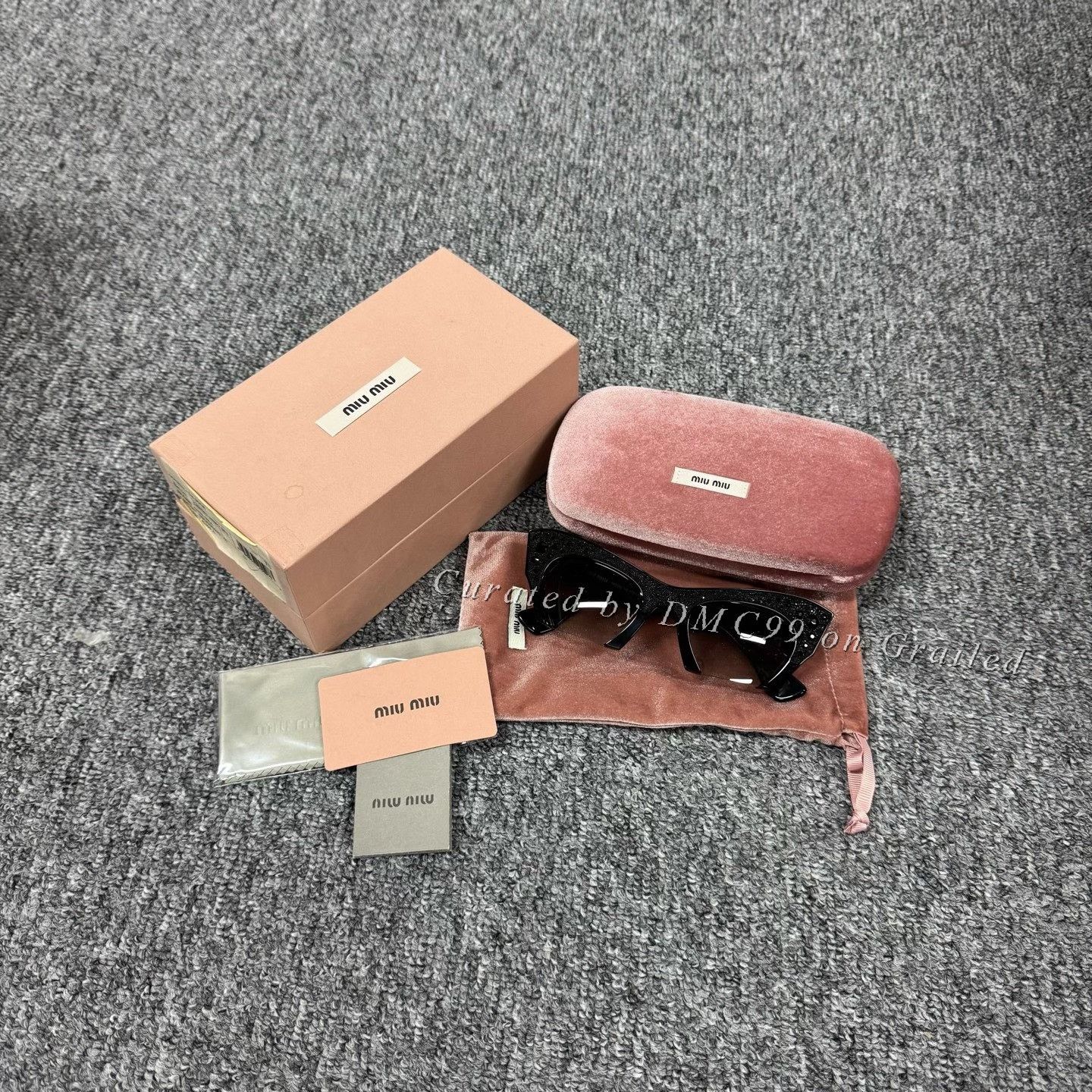 Miu Miu Miu Miu Black Rhinestone Limited Cat-eye Sunglasses Size ONE SIZE - 1 Thumbnail