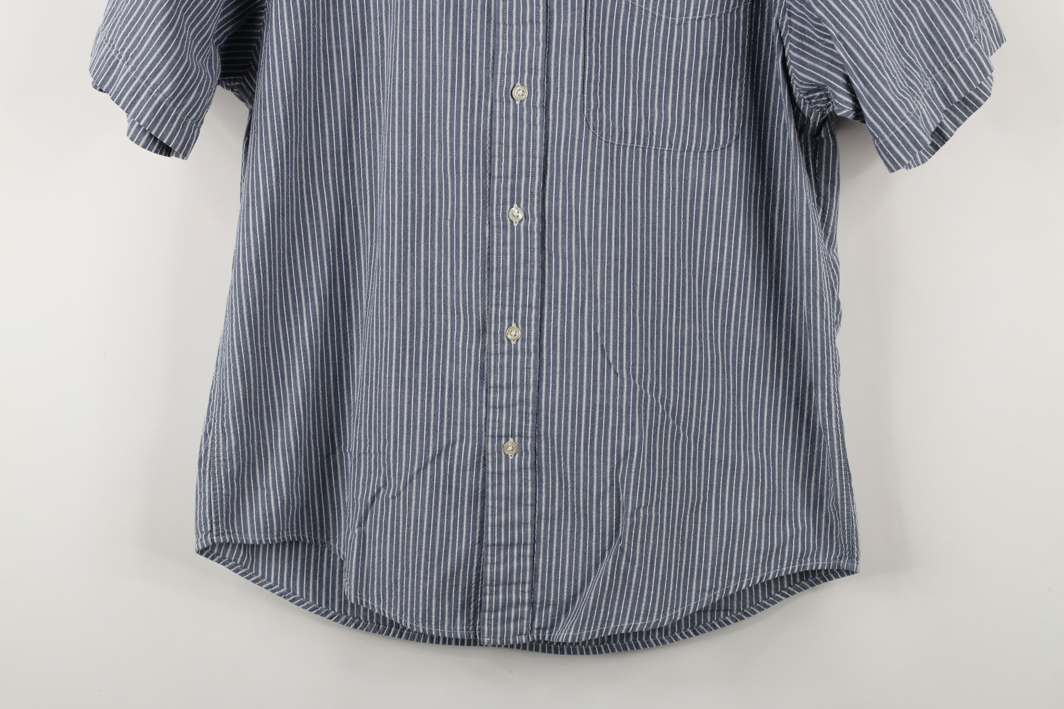 Tommy Hilfiger × Vintage Vintage 90s Tommy Hilfiger Striped Seer Sucker Button Shirt Size US S / EU 44-46 / 1 - 3 Thumbnail