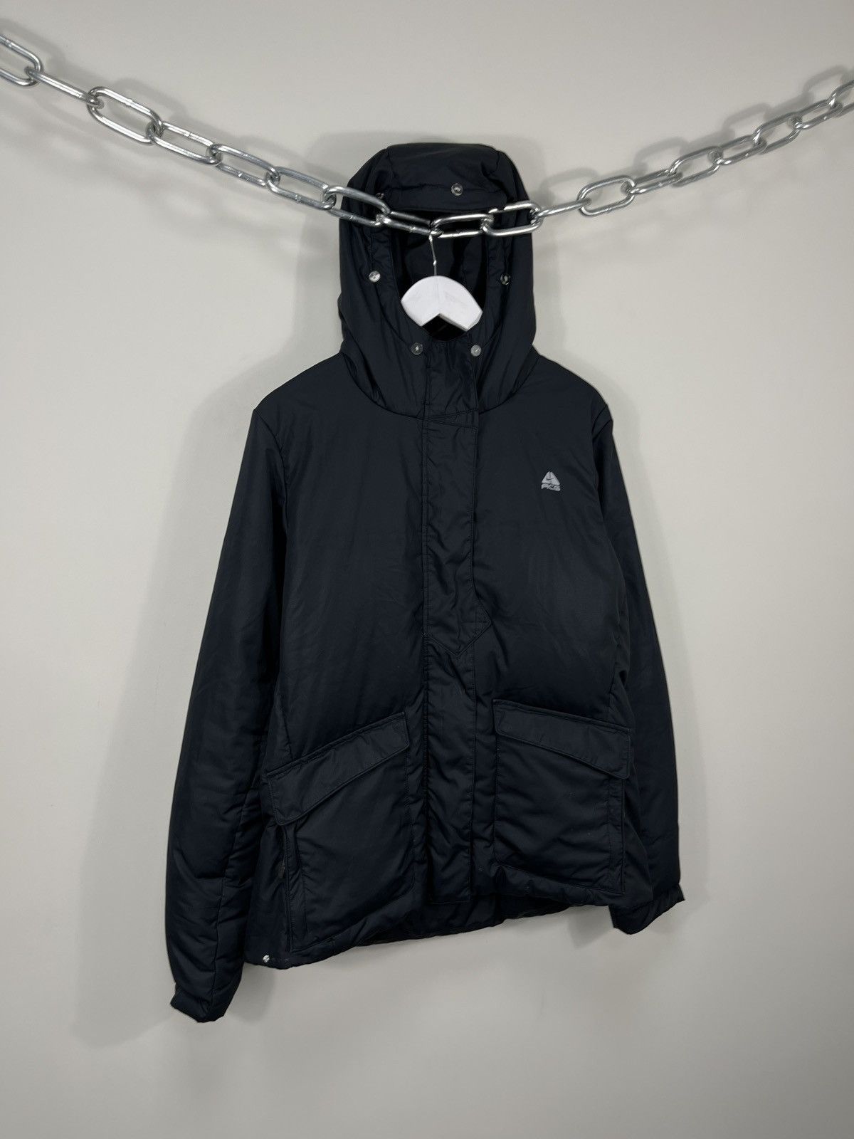 Nike Vintage Nike ACG 550 Black Y2K Hooded Down Puffer Jacket