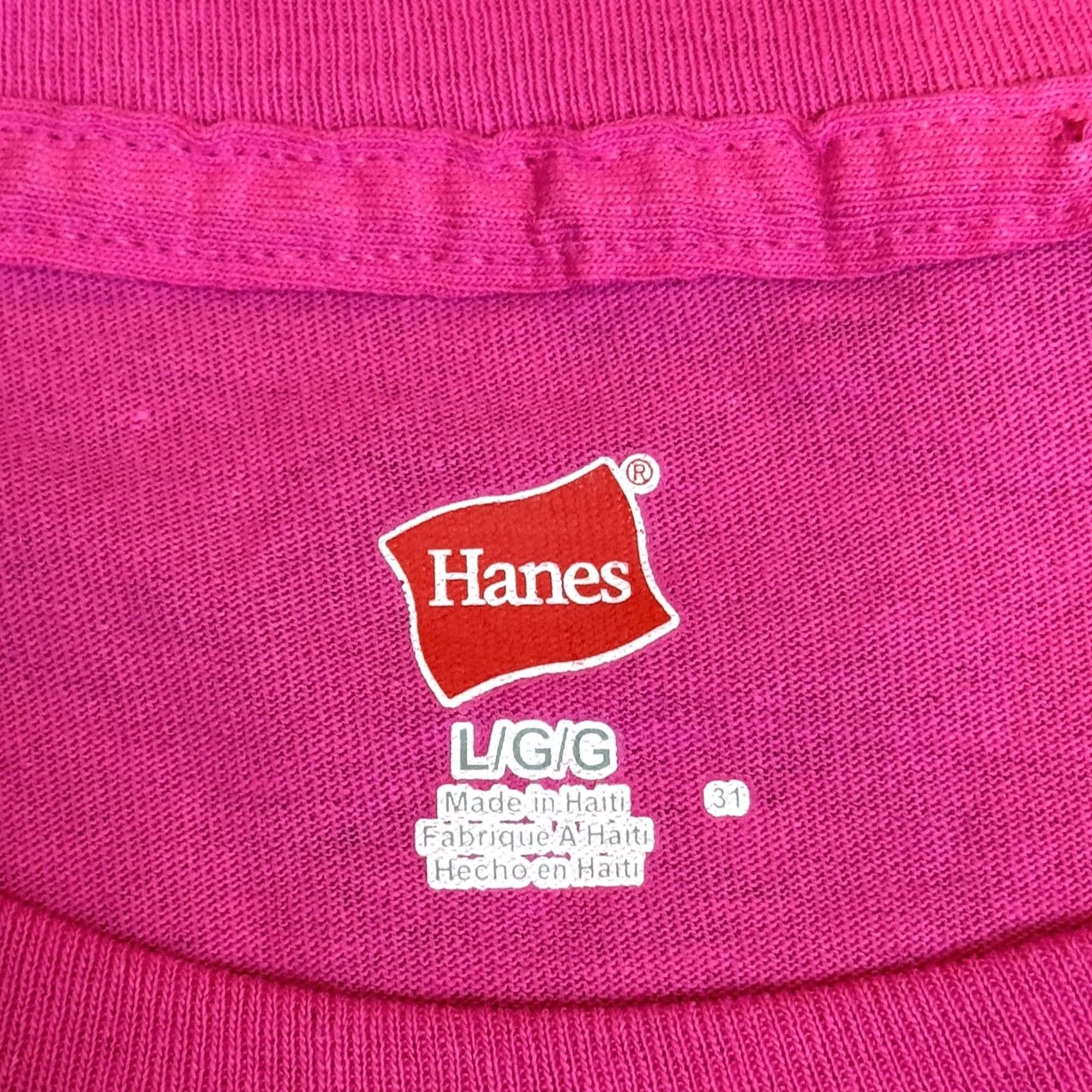 Hanes Hanes T-Shirt Mens Large Pink Cotton Crew Neck Short Sleeve Authentic 100% Usa Size US L / EU 52-54 / 3 - 4 Thumbnail