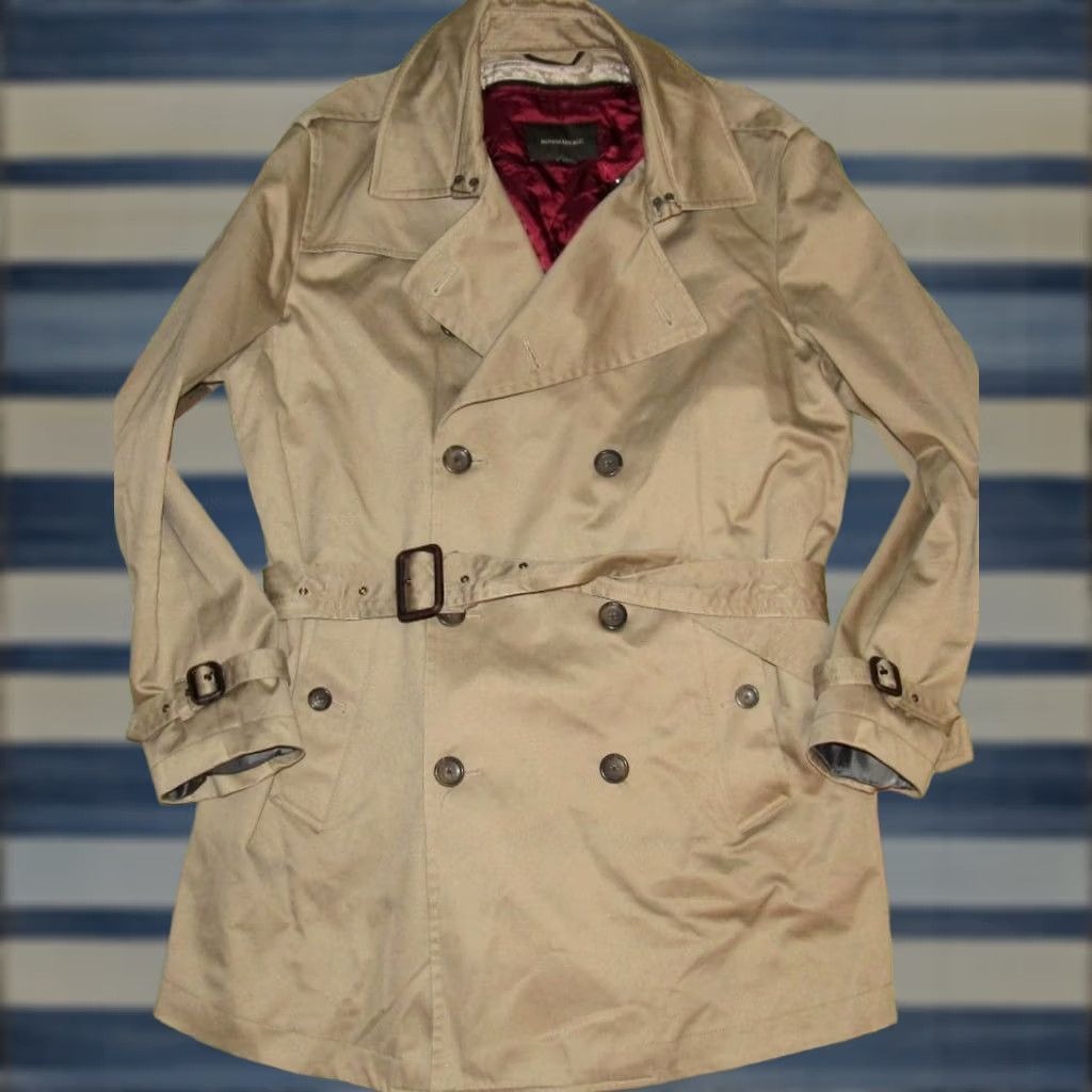 Banana Republic Banana Republic Tan Belted Wool Lined Trench Coat Jacket Large Mens Size US L / EU 52-54 / 3 - 1 Thumbnail
