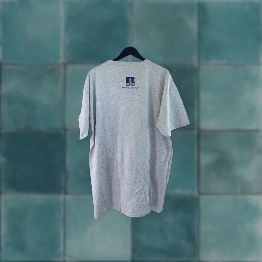 Russell Athletic VINTAGE Russell Athletic Crewneck T-Shirt Mens 2XL Gray 90s NWT Deadstock Cotton Blend Short Sleeve For the Long Run Mens Size US XXL / EU 58 / 5 - 1 Thumbnail