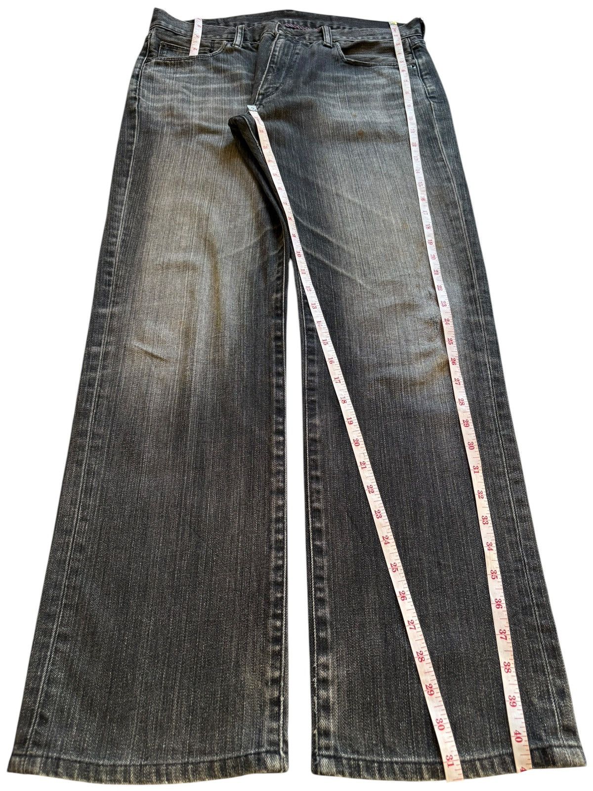 Japanese Brand × Jun Takahashi × Uniqlo Vintage Uniqlo Mud Wash Loose Baggy Black Jeans Size US 34 / EU 50 - 13 Thumbnail