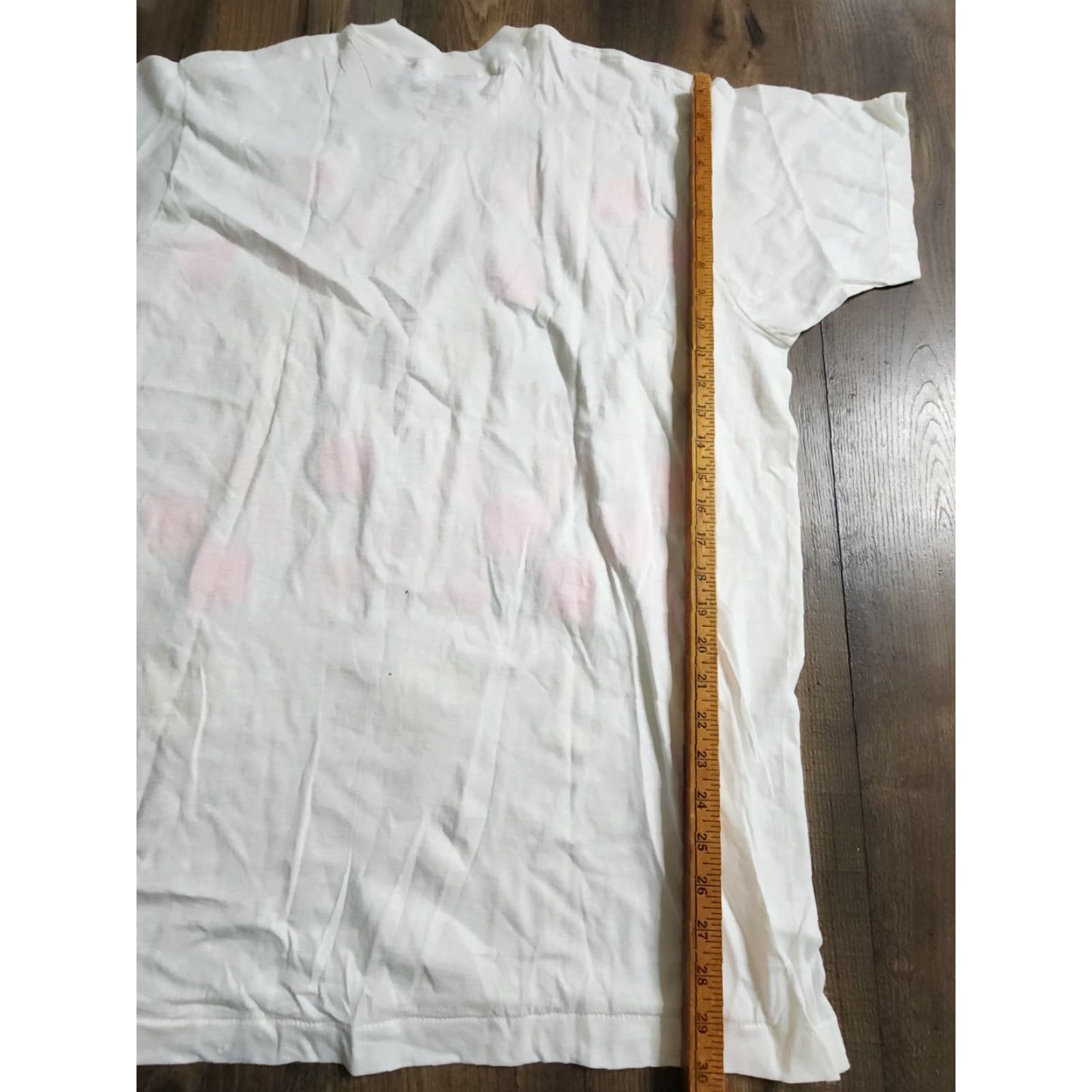 Vintage VINTAGE Mens XXL Checkered Heart Art Puff Paint T Shirt USA Thrashed Size XXL / US 16-18 / IT 52-54 - 3 Thumbnail