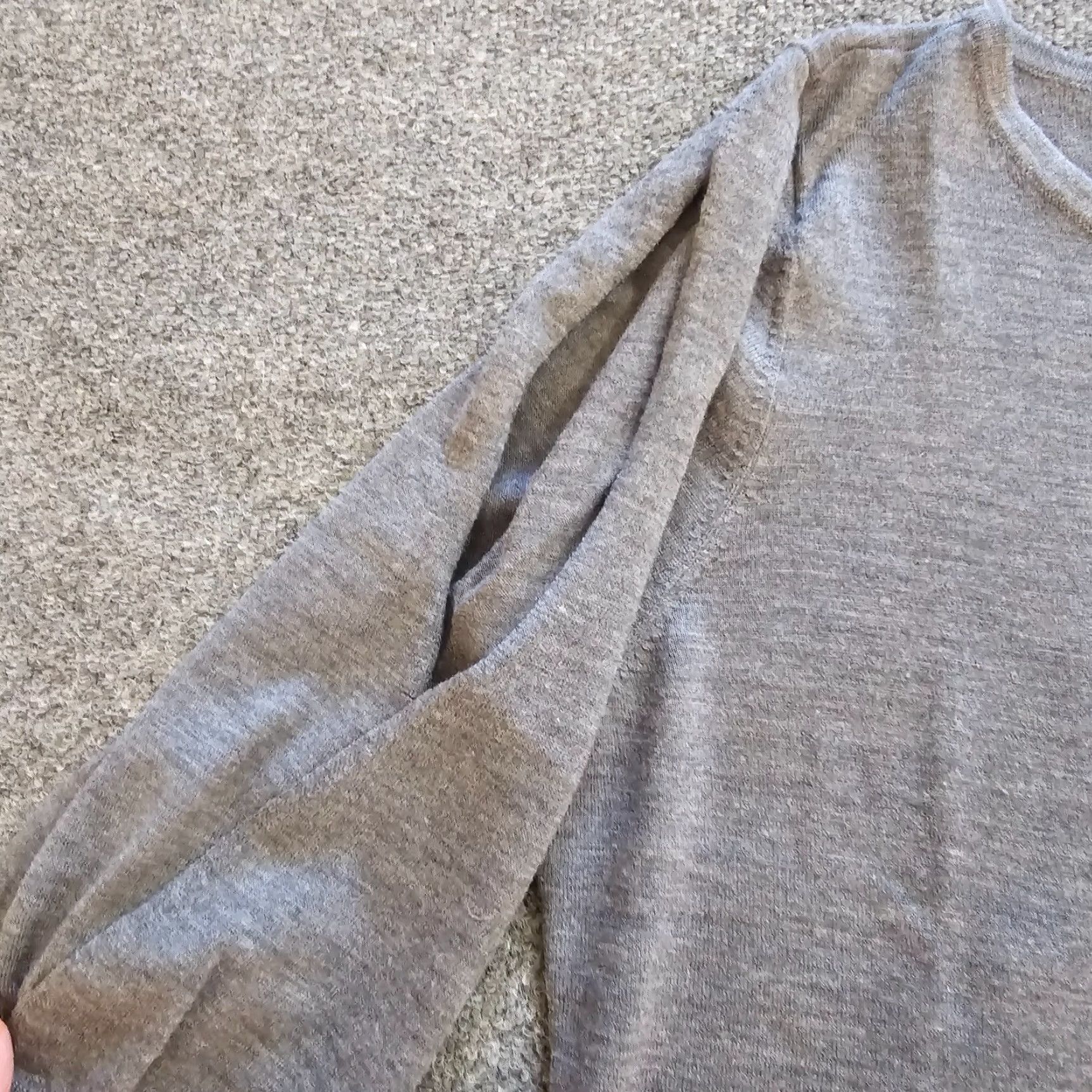 Talbots Talbots Sweater Top Womens XL Gray Merino Wool 3/4 Sleeve Round Neck Casual Basic Pullover Classic Knit Stretch Men/Women: Womens Size XL / US 12-14 / IT 48-50 - 6 Thumbnail