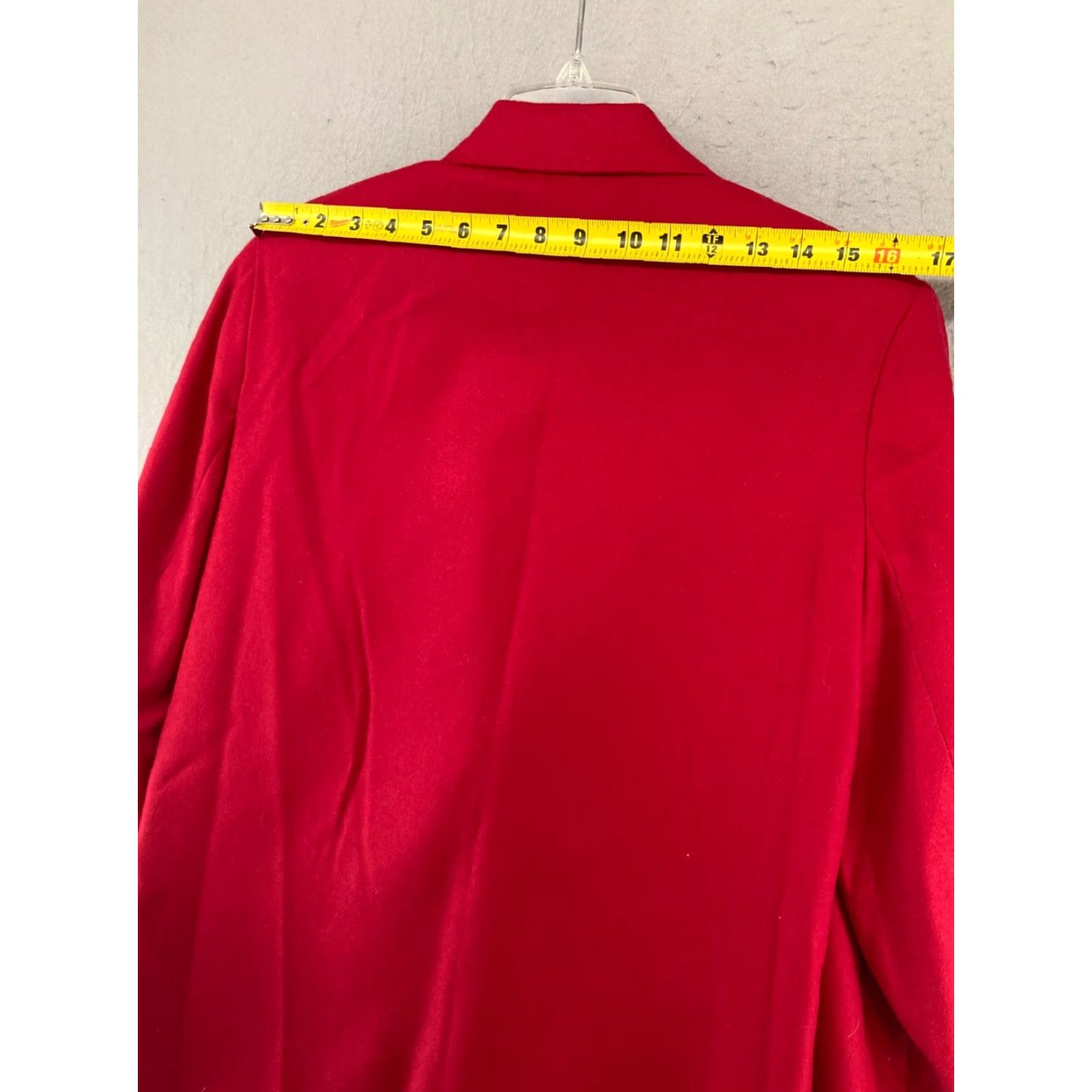 Vintage Sag Harbor Blazer Womens 8 Red Wool Vintage Notch Lapel Single-Breasted Lined 100% Wool Solid Dressy Fall Winter Size M / US 6-8 / IT 42-44 - 6 Thumbnail