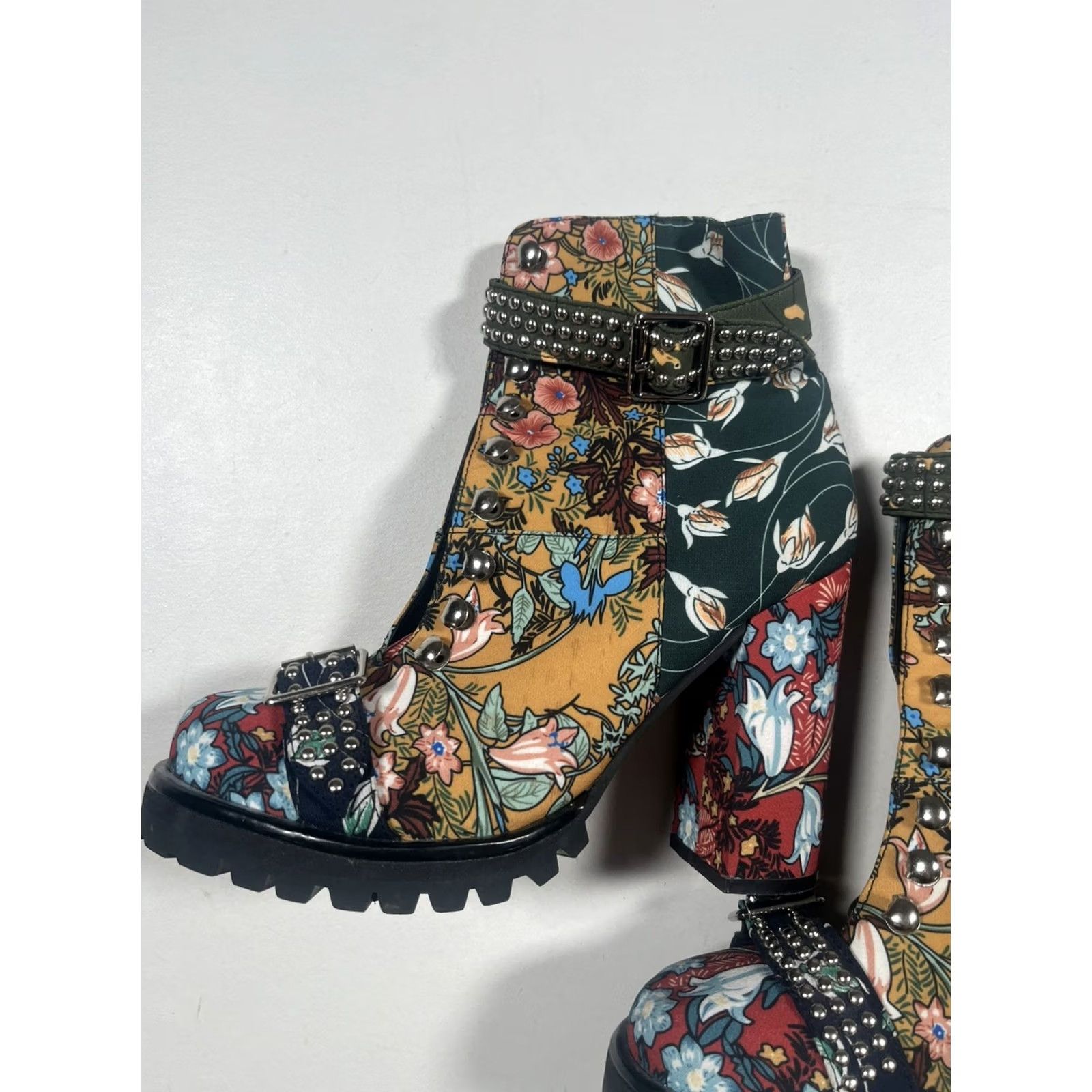Jeffrey Campbell Jeffrey Campbell Lilith Block Chunky floral ankle heel boots Women's Size 9.5m Size US 10 / IT 40 - 6 Thumbnail