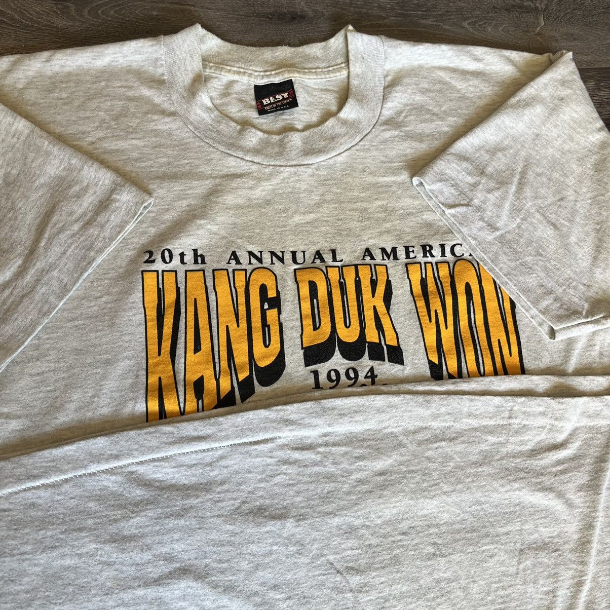 Vintage Vintage 1990s Tae Kwon Do Kang Duk Won Tournament Logo Tee Size US XL / EU 56 / 4 - 4 Thumbnail