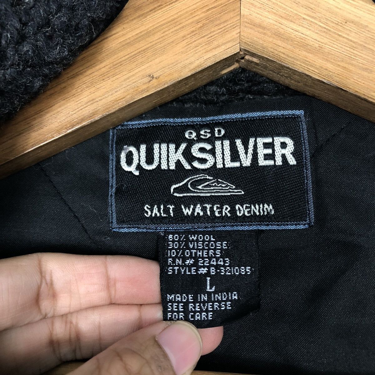 Japanese Brand × Quiksilver × Vintage 📌Vintage Wool Jacket Herringbone Quicksilver Button Size US L / EU 52-54 / 3 - 18 Thumbnail