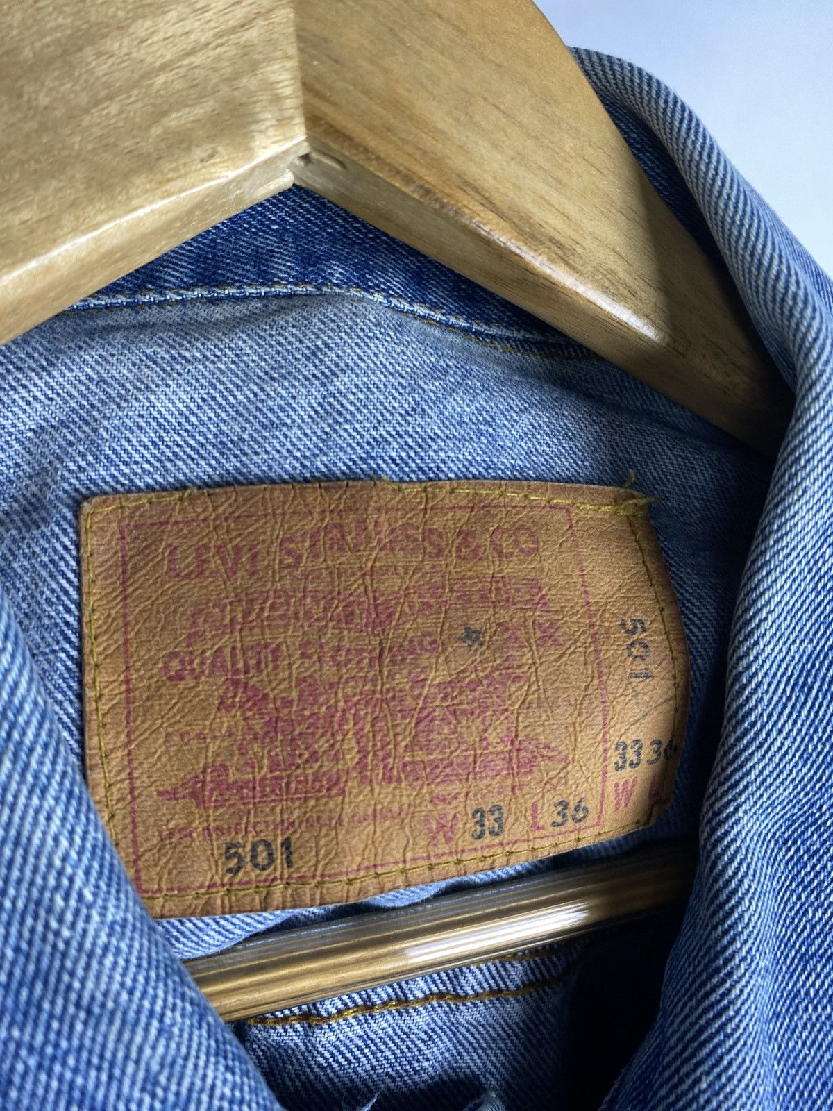 Levi's × Levi's Vintage Clothing × Vintage Vtg Levis USA Reworked 501 Pants Trucker Denim Jacket Size US M / EU 48-50 / 2 - 7 Thumbnail
