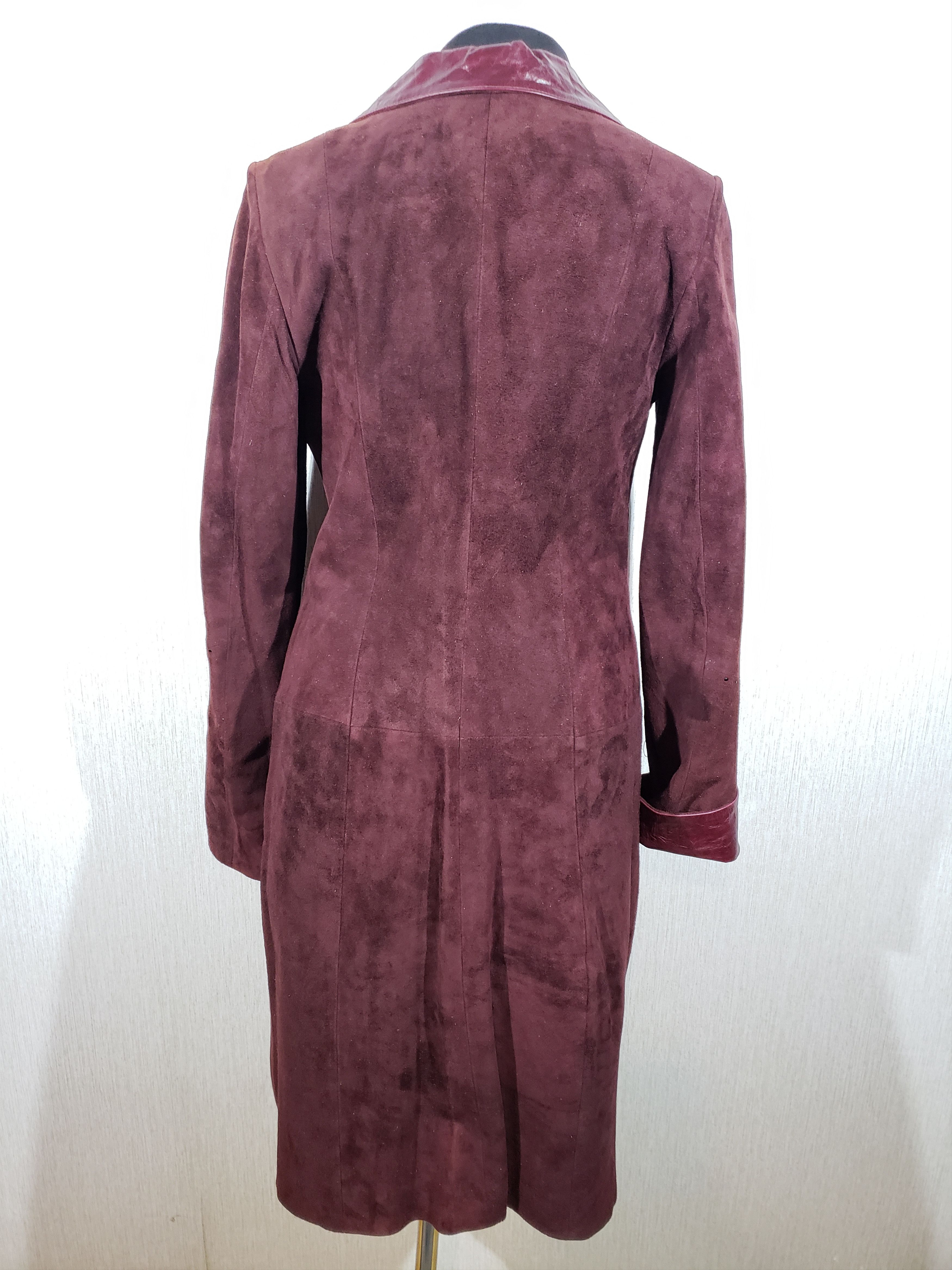 Other Cute women's long burgundy leather jacket. Size M / US 6-8 / IT 42-44 - 4 Thumbnail
