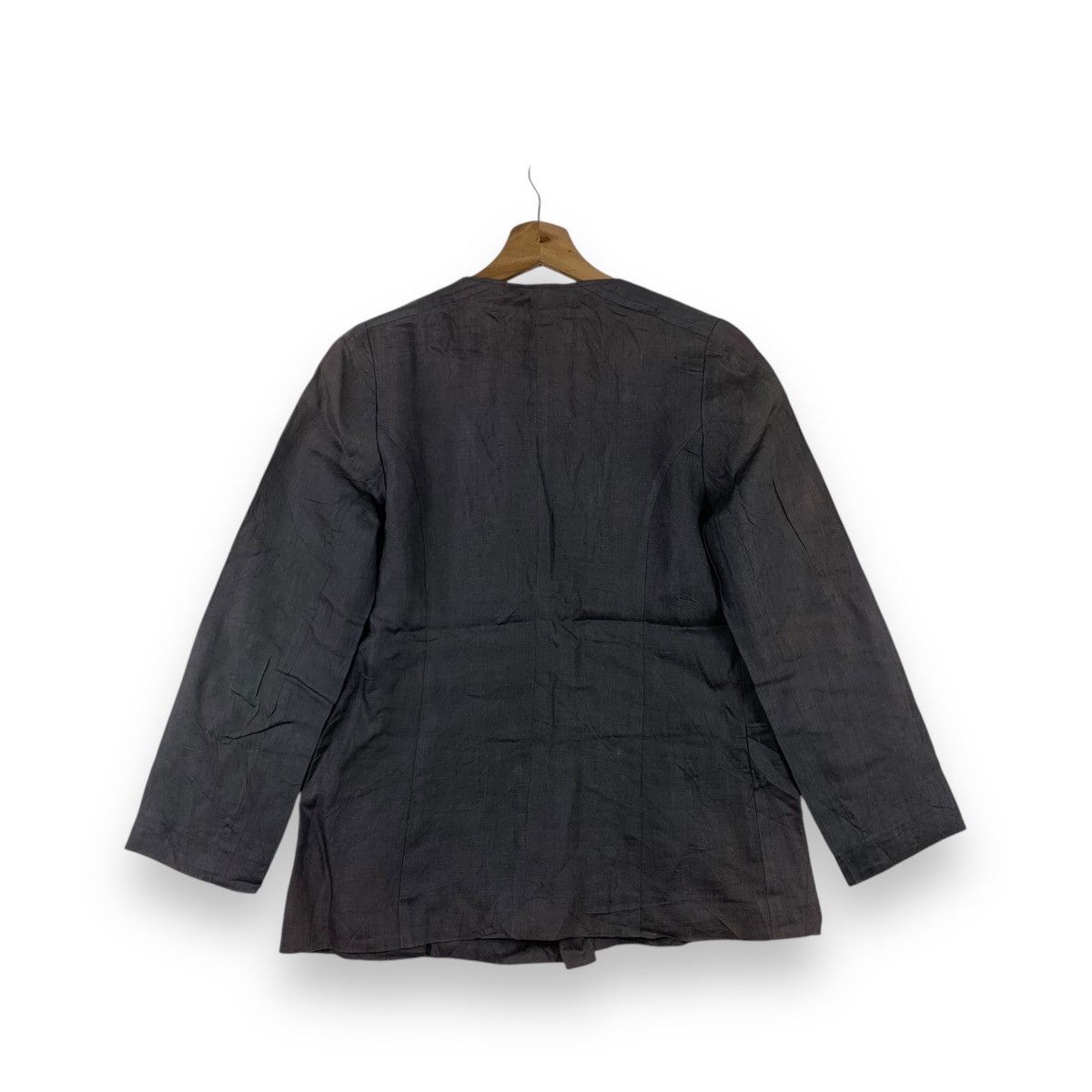 Vintage Vintage UNGARO PARALLELE PARIS Natural Faded Linen Coat Size S / US 4 / IT 40 - 4 Thumbnail