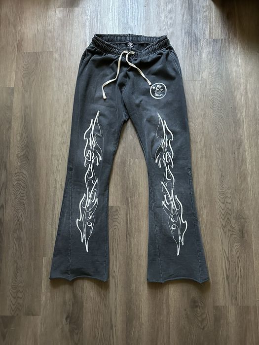 Hellstar Flame Flare Sweatpants Black