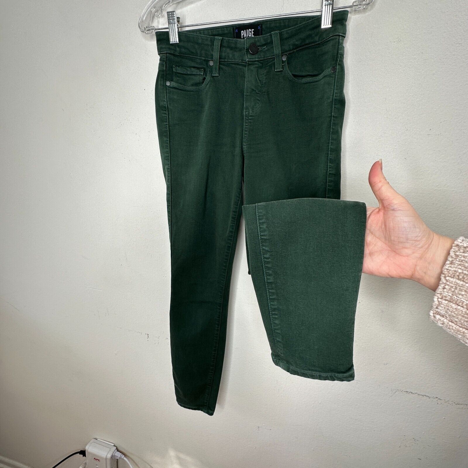 Paige Paige Green Petite Verdugo Ankle Skinny Mid Rise Jean 26P Size 26" / US 2 / IT 38 - 2 Thumbnail