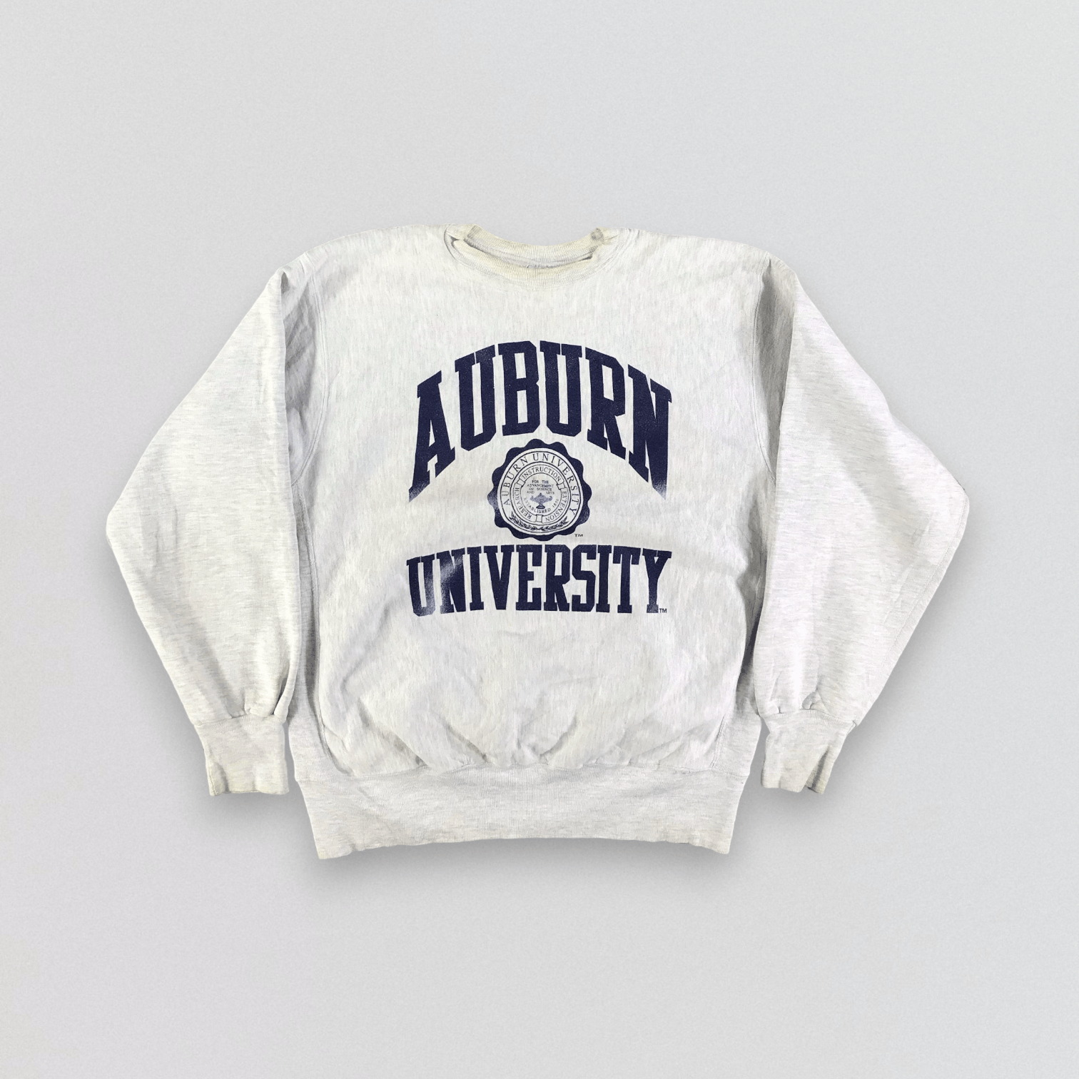 image of American College x Vintage Auburn University Sweatshirt in Grey, Men's (Size XL)