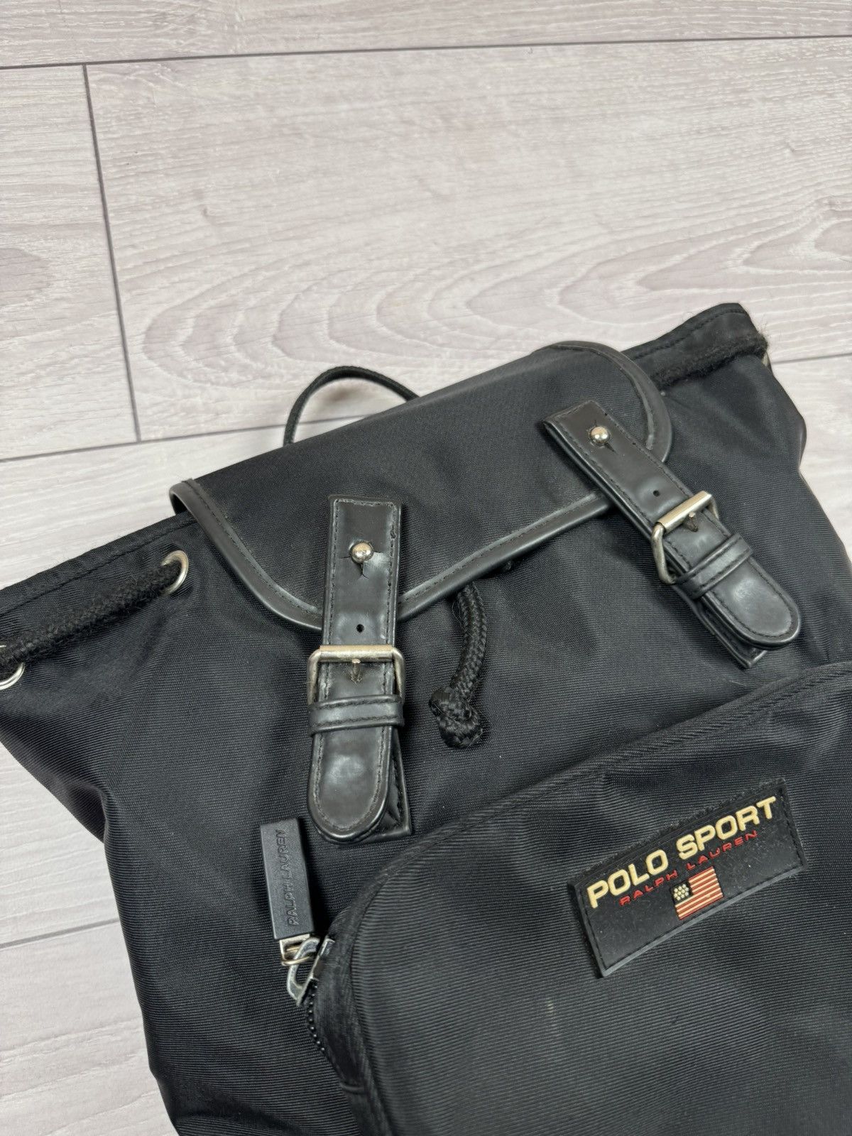 Polo Ralph Lauren Vintage 90's Polo Sport Ralph Lauren Drawstring Backpack Size ONE SIZE - 5 Thumbnail