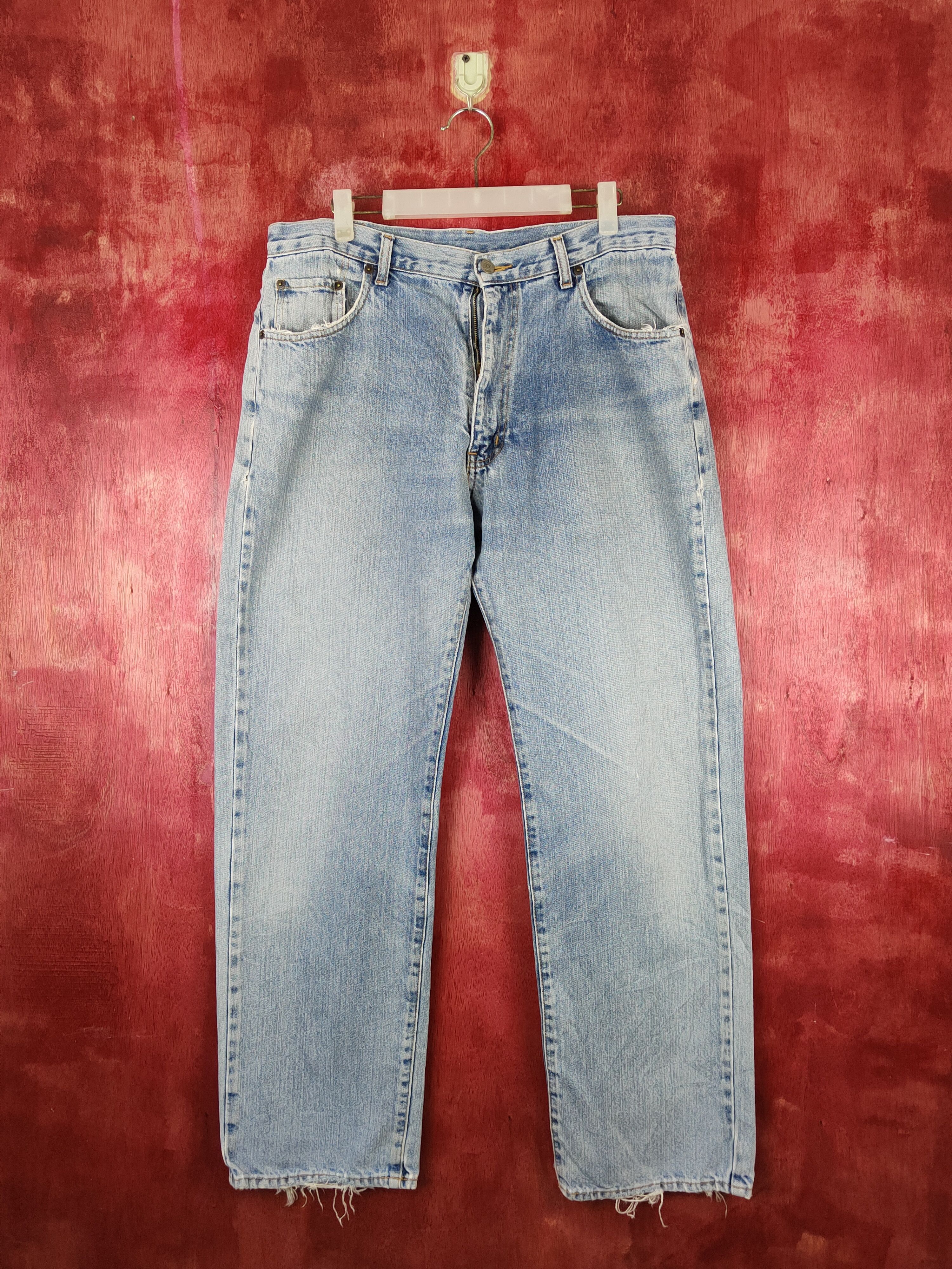 Japanese Brand Japanese Brand Blue Faded Distressed Ripped Jeans #S1697 Size US 34 / EU 50 - 1 Thumbnail