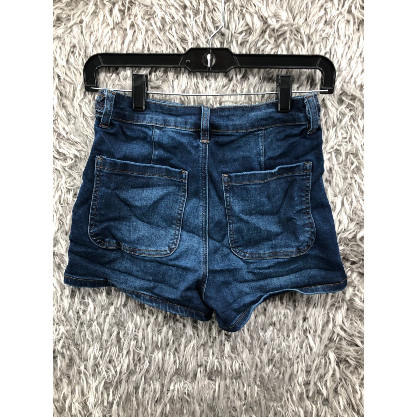 Vintage Celebrity Pink High Rise Boyfriend Shorts Juniors Size 3 Denim Blue 5-Pocket Logo Casual Womens Size 26" / US 2 / IT 38 - 4 Thumbnail