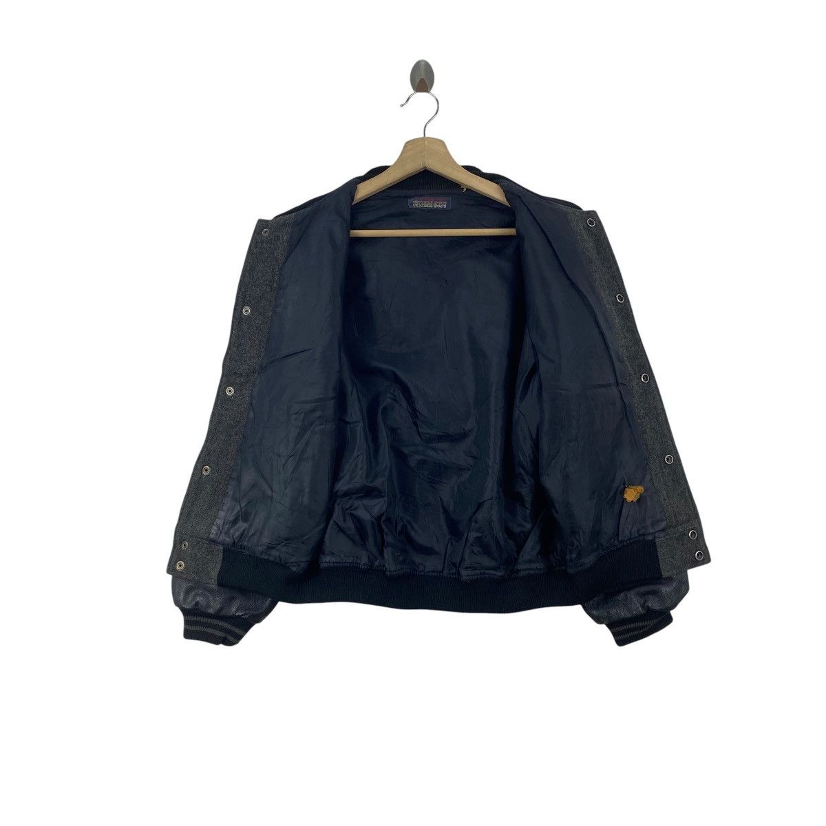 Vintage Vintage CROCODILE SPORTS Leather Varsity Bomber Jacket Size US M / EU 48-50 / 2 - 7 Thumbnail